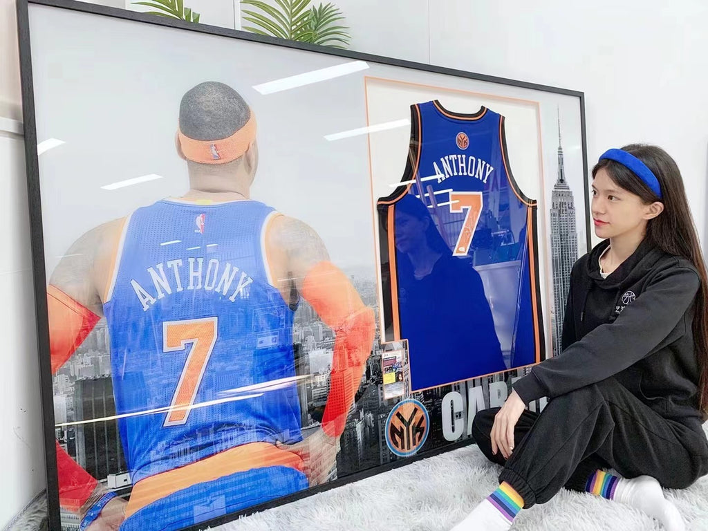 Carmelo Anthony New York Knicks Jersey Framing 000087