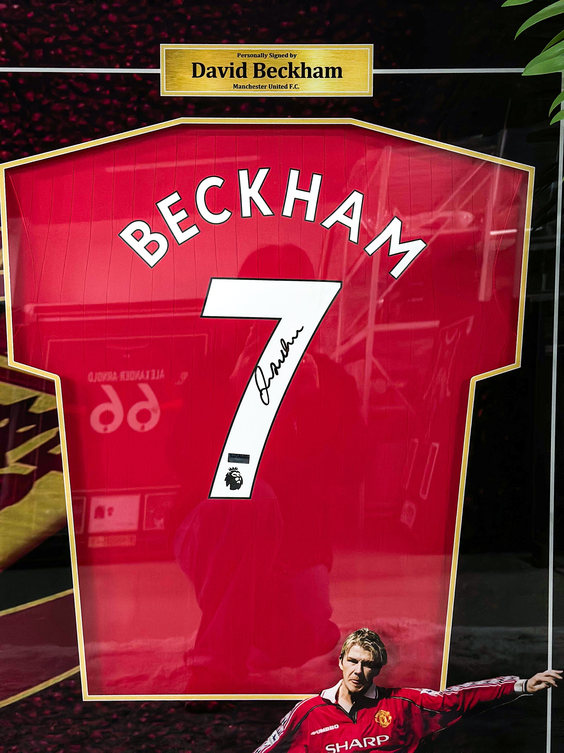 Manchester United Cantona / Cristiano Ronaldo / David Beckham Jersey Custom Framing 000087