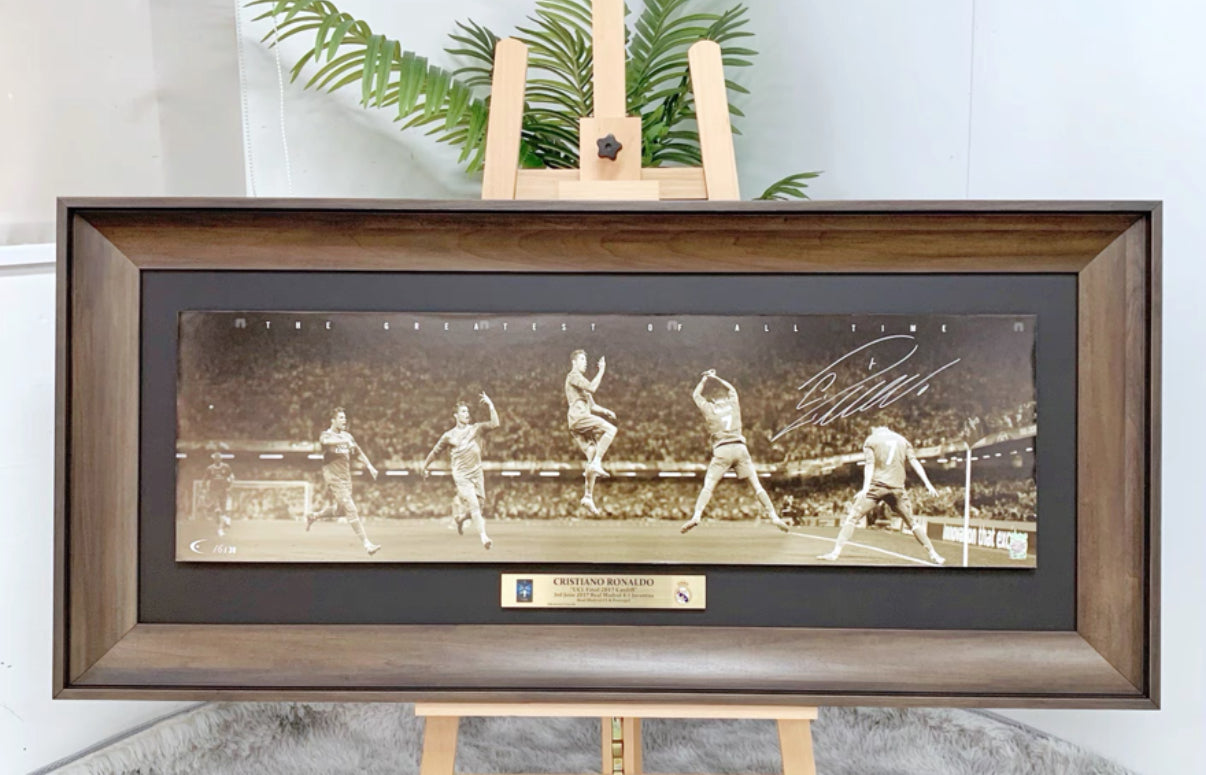 Cristiano Ronaldo Poster with Personalized Custom Design Framed 00007