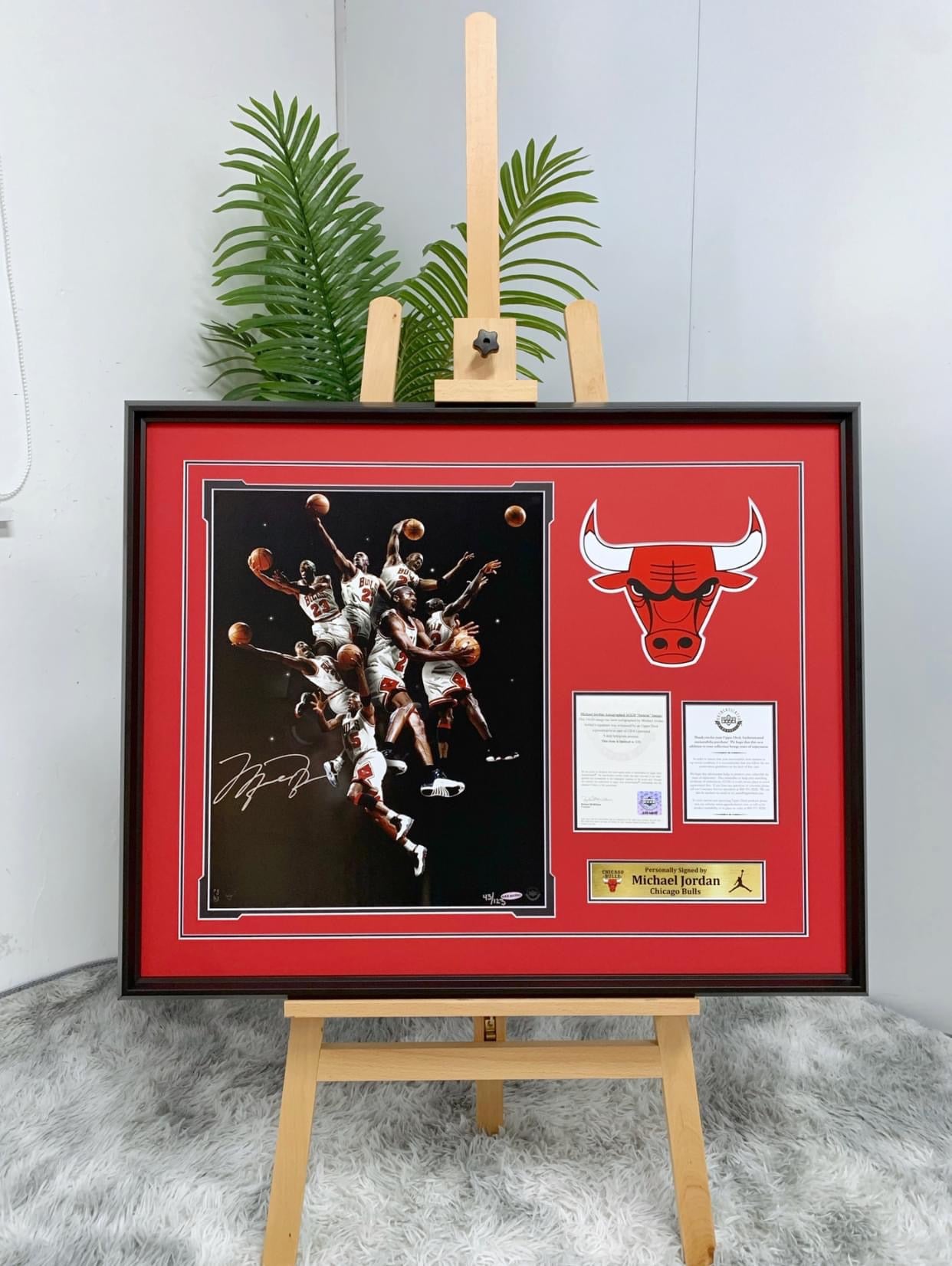 Michael Jordan Poster with Personalized Custom Design Framed 000079