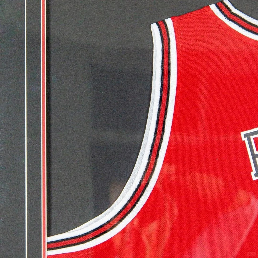 Chicago Bulls Derrick Rose Autographed Jersey with Standard Design Framed 00004