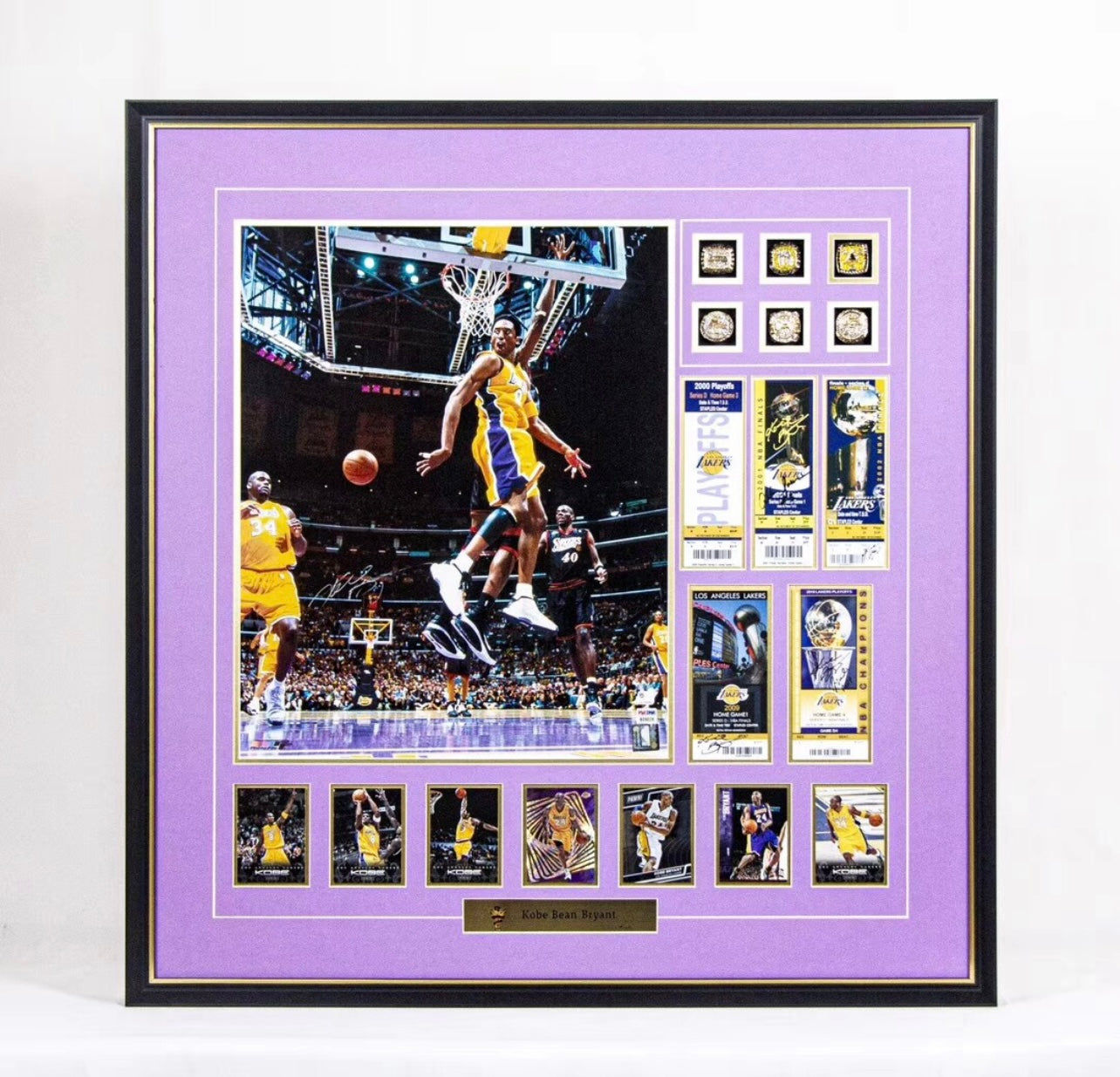 Kobe Bryant Poster with Personalized Custom Design Framed 000075