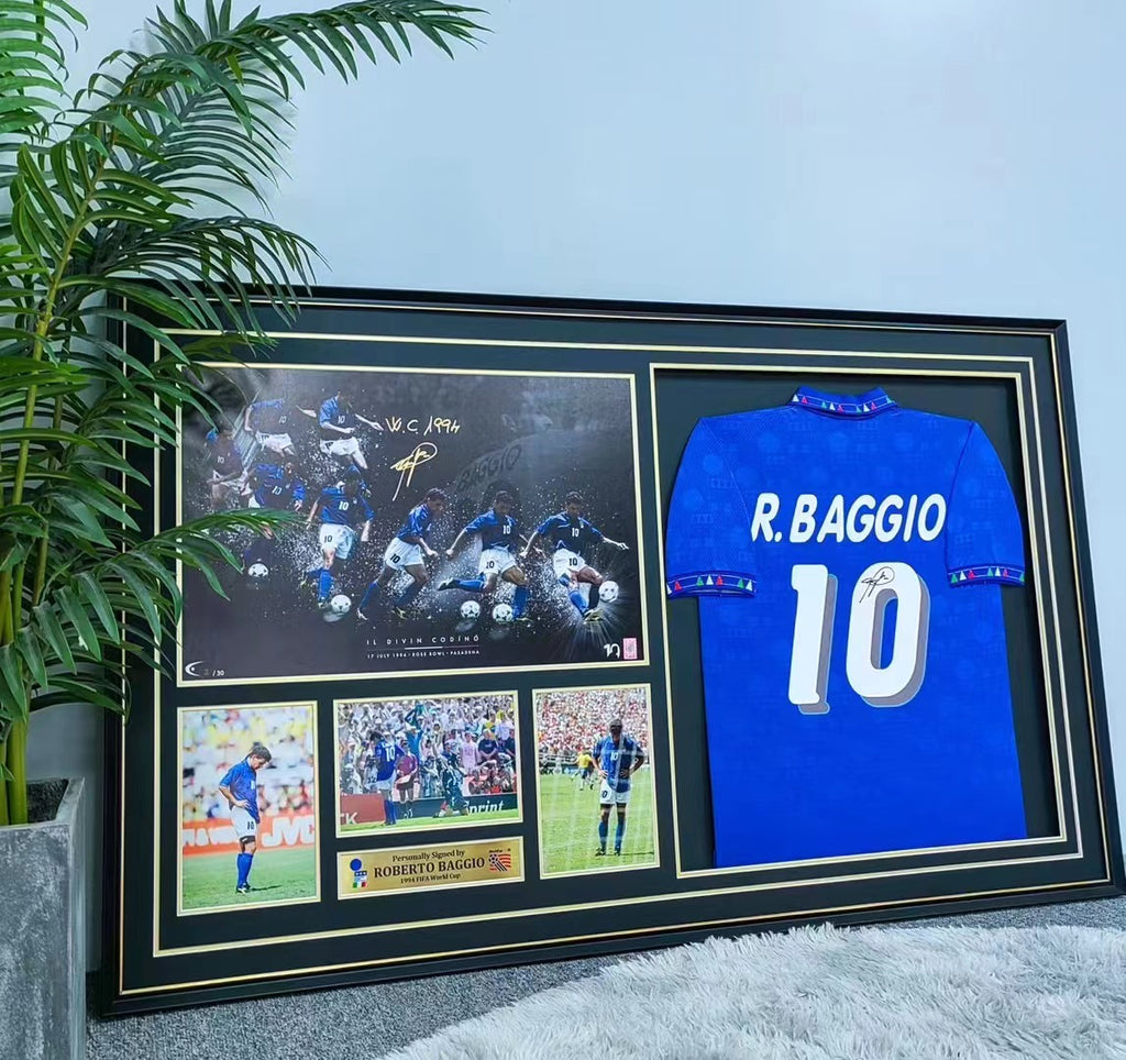Roberto Baggio Italy Jersey Framing 00009