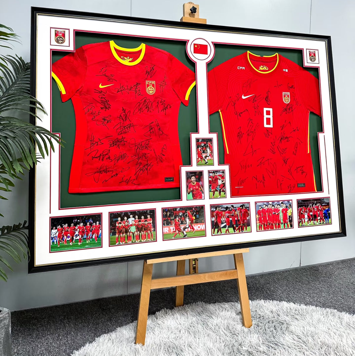 Two football jerseys custom framing 000050