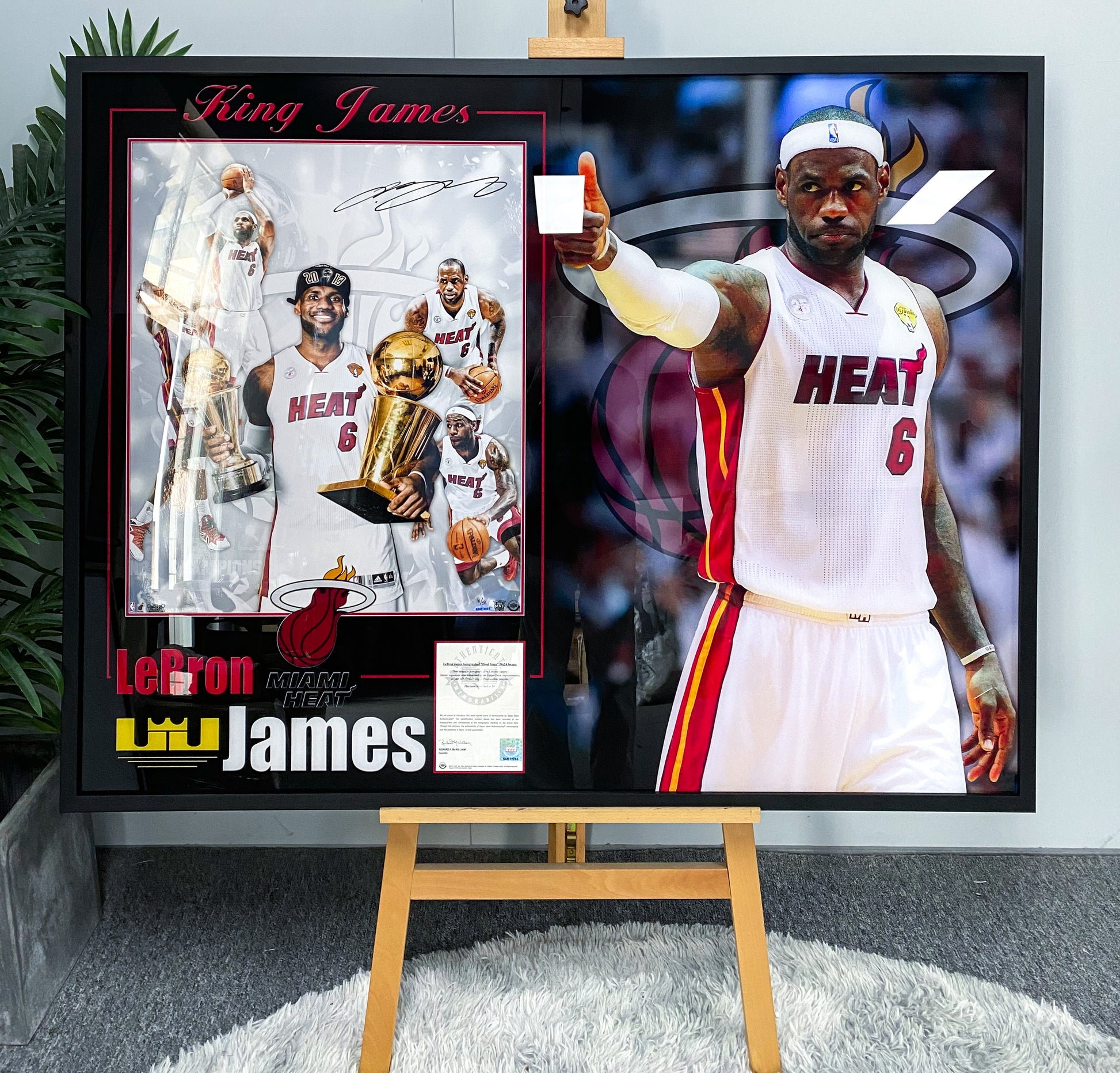 LeBron James Poster with Personalized Custom Design Framed 000049