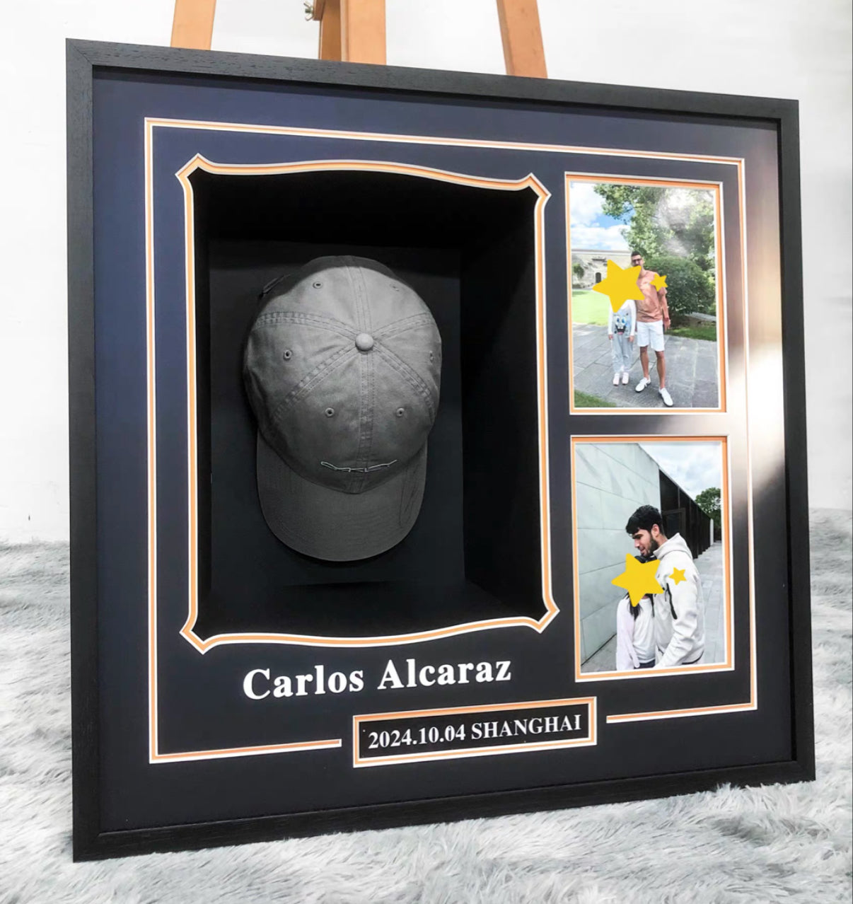 Carlos Alcaraz hat Sentimental Item with Personalized Custom Design Framed000025