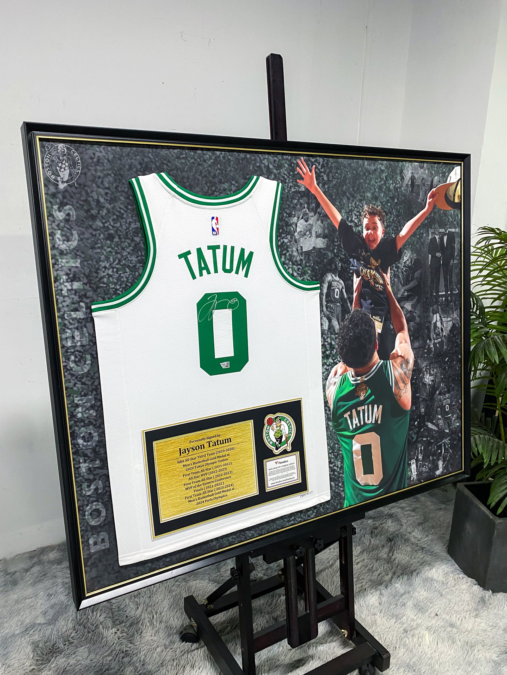Jayson Tatum Boston Celtics Jersey Framing 00062