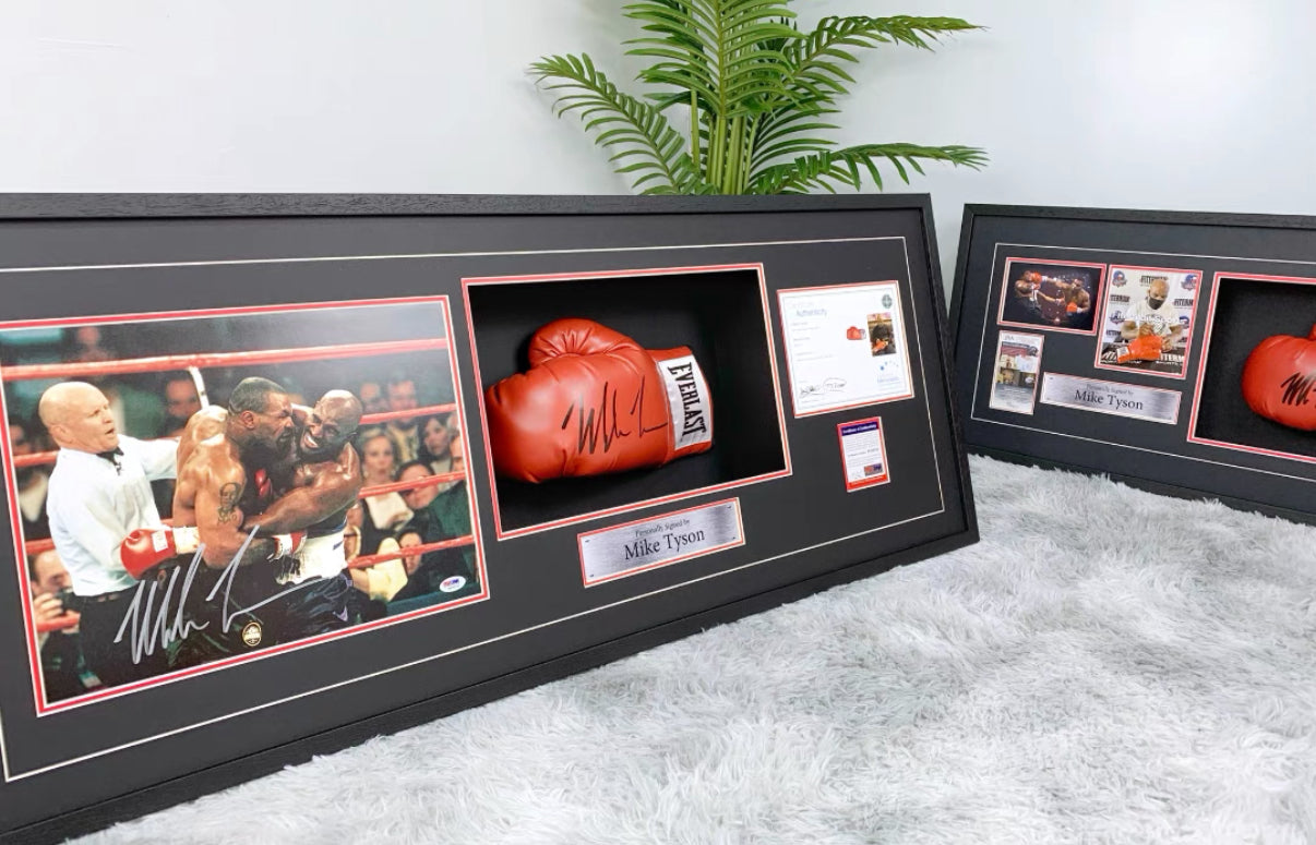 Tyson Boxing gloves Sentimental Item with Personalized Custom Design Framed00007