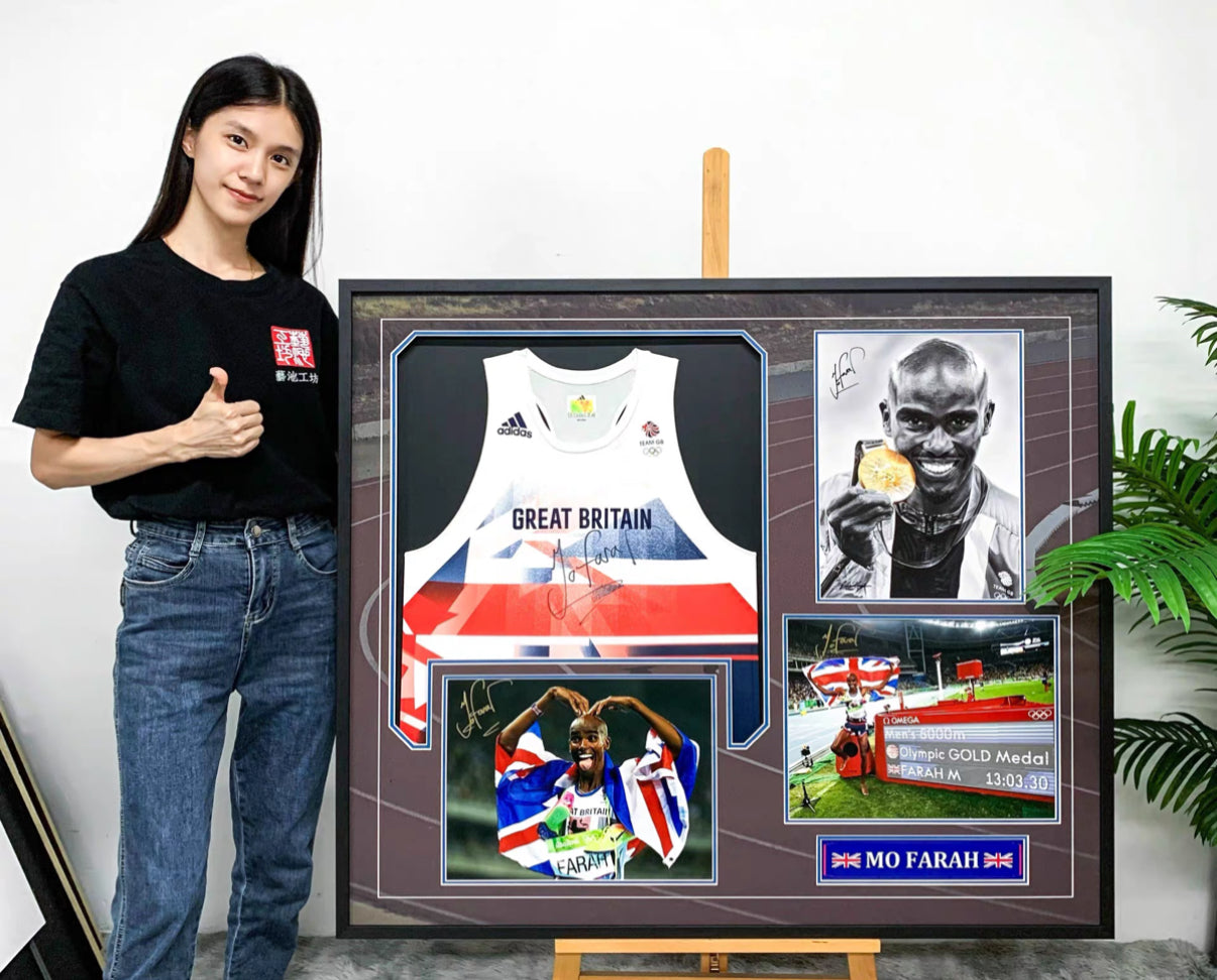 Mo Farah Sentimental Item with Personalized Custom Design Framed000048