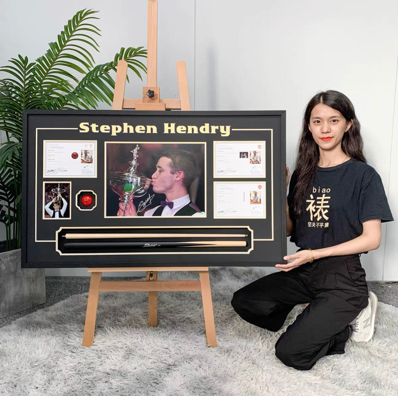 Stephen Hendry Sentimental Item with Personalized Custom Design Framed 00102