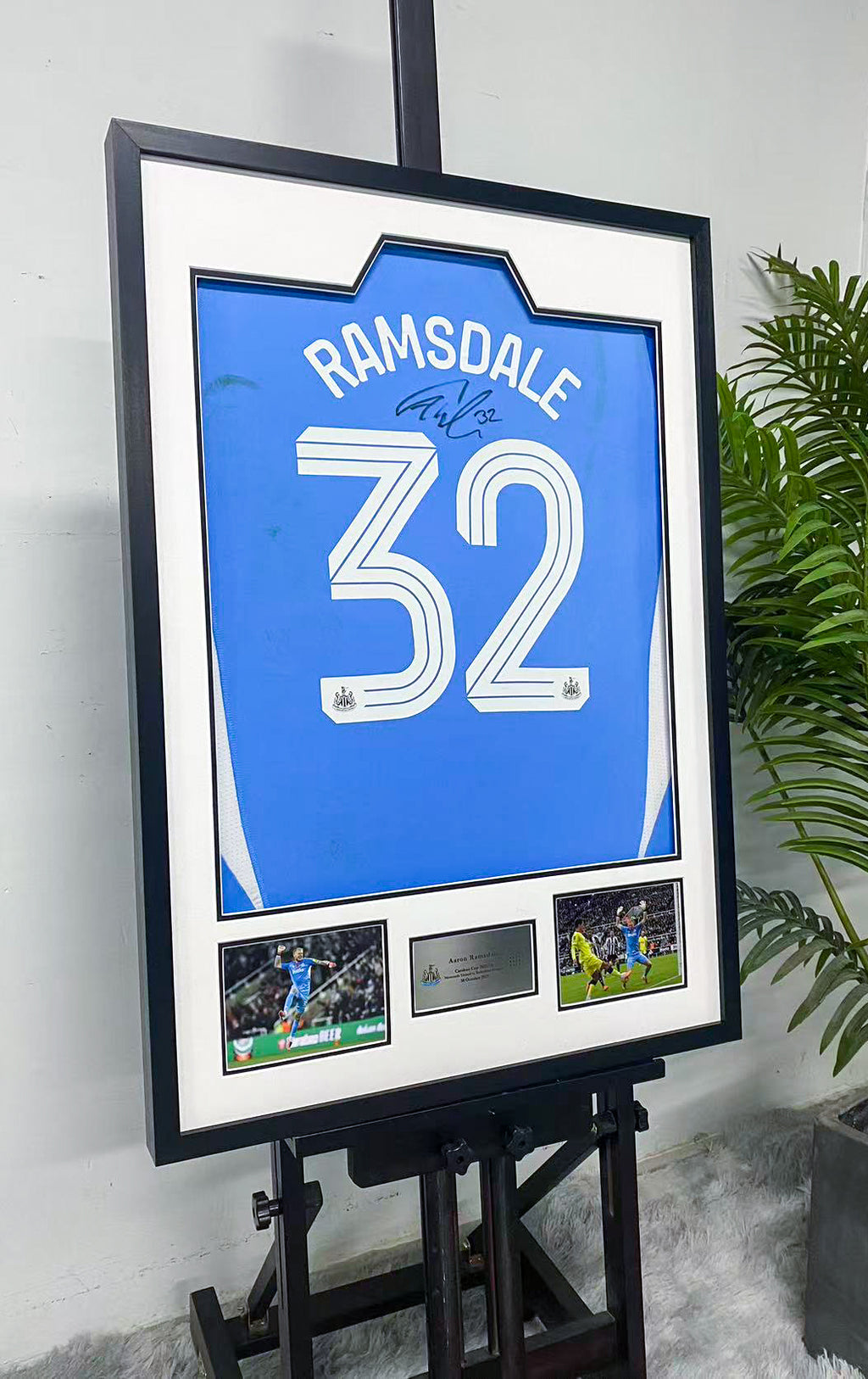 Aaron Ramsdale Newcastle United Jersey Framing 00099