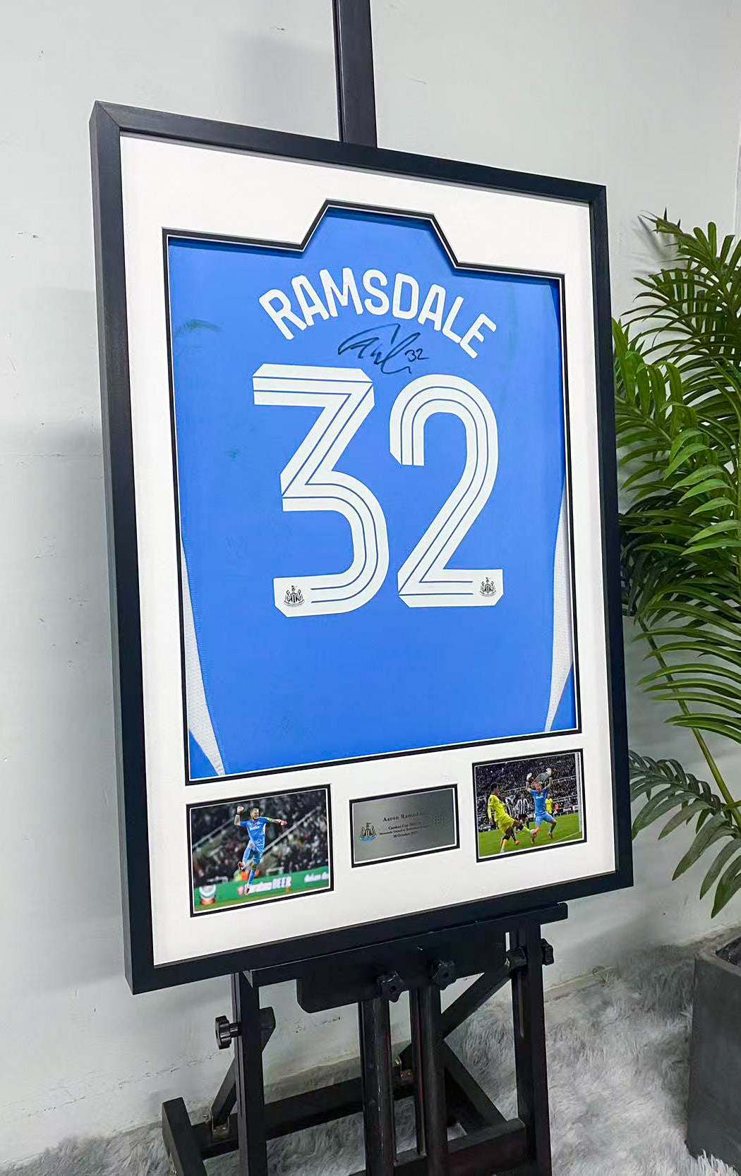 Aaron Ramsdale Newcastle United Jersey Framing 00099
