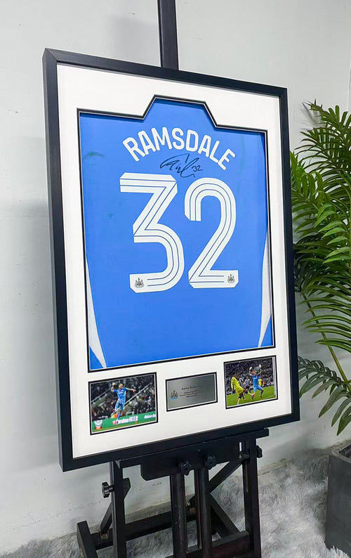 Aaron Ramsdale Newcastle United Jersey Framing 00099
