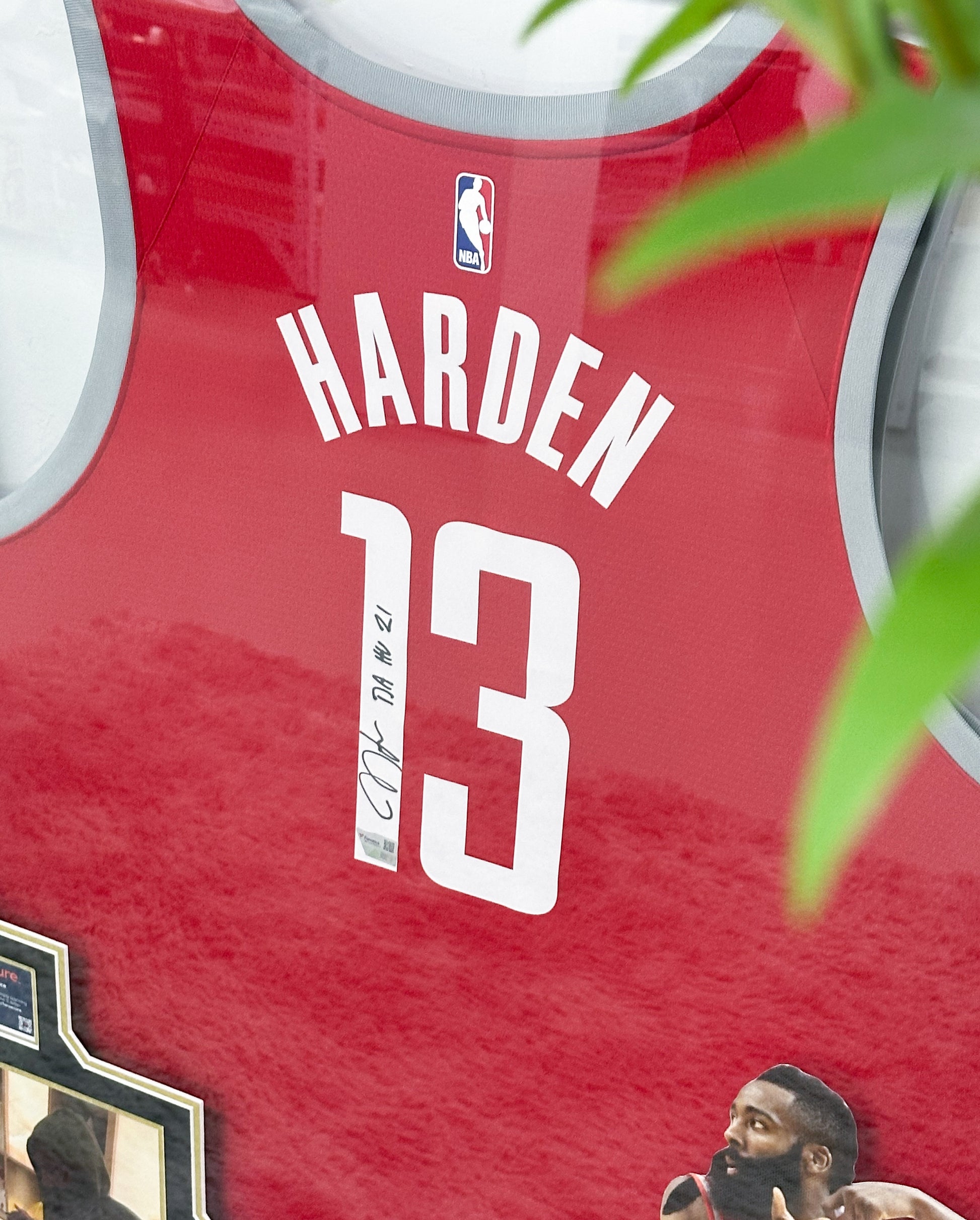 Houston Rockets James Harden Autographed Jersey with Personalized Custom Design Framed 00003