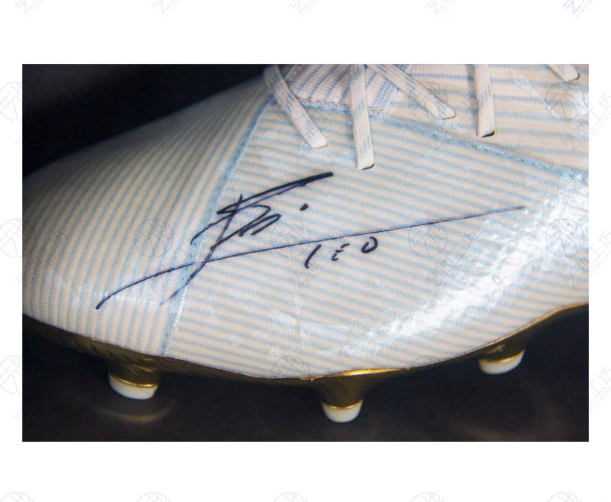 Lionel Messi Sneakers with Personalized Custom Design Framed 000010
