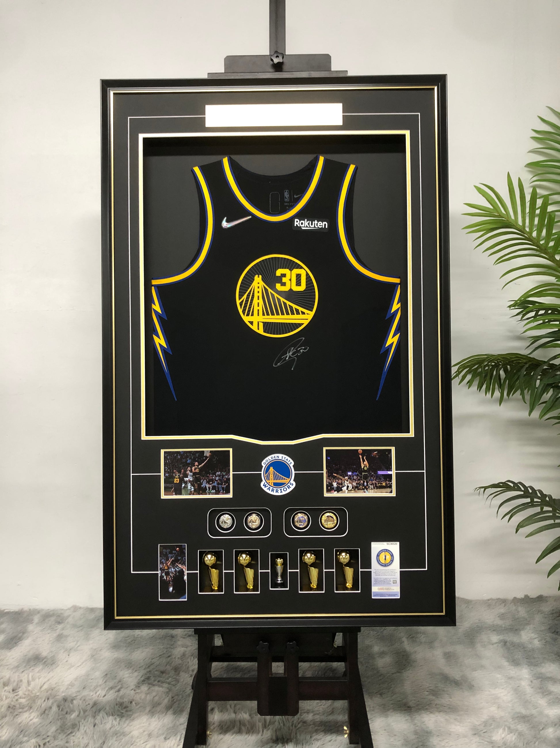 Stephen Curry Golden State Warriors Jersey Framing 00079