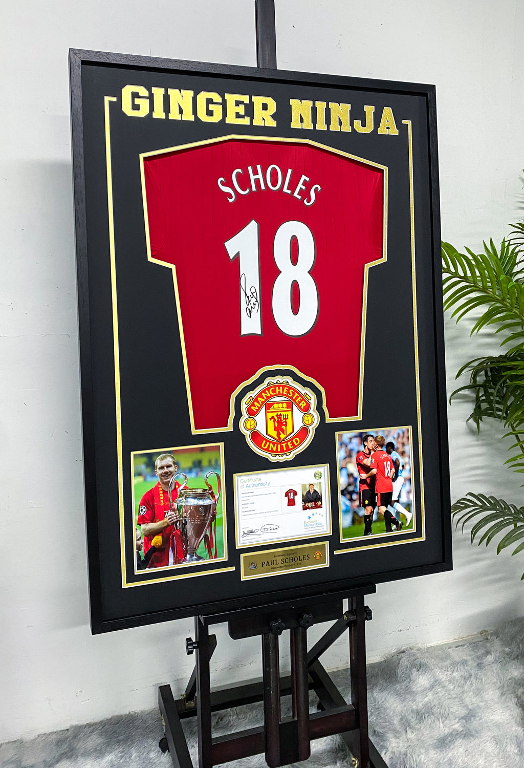 Paul Scholes Manchester United Jersey Framing   00099
