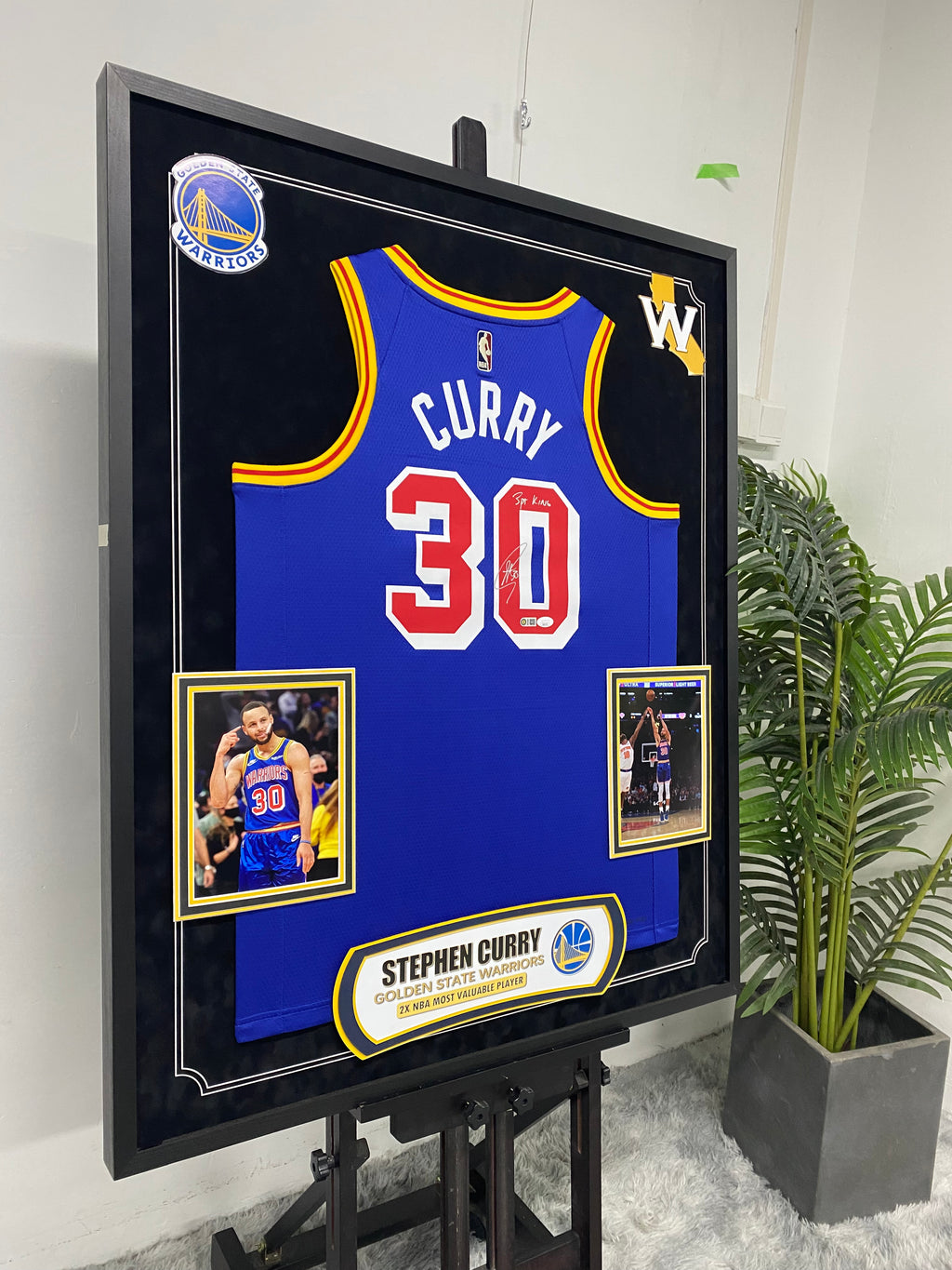 Stephen Curry Golden State Warriors Jersey Framed