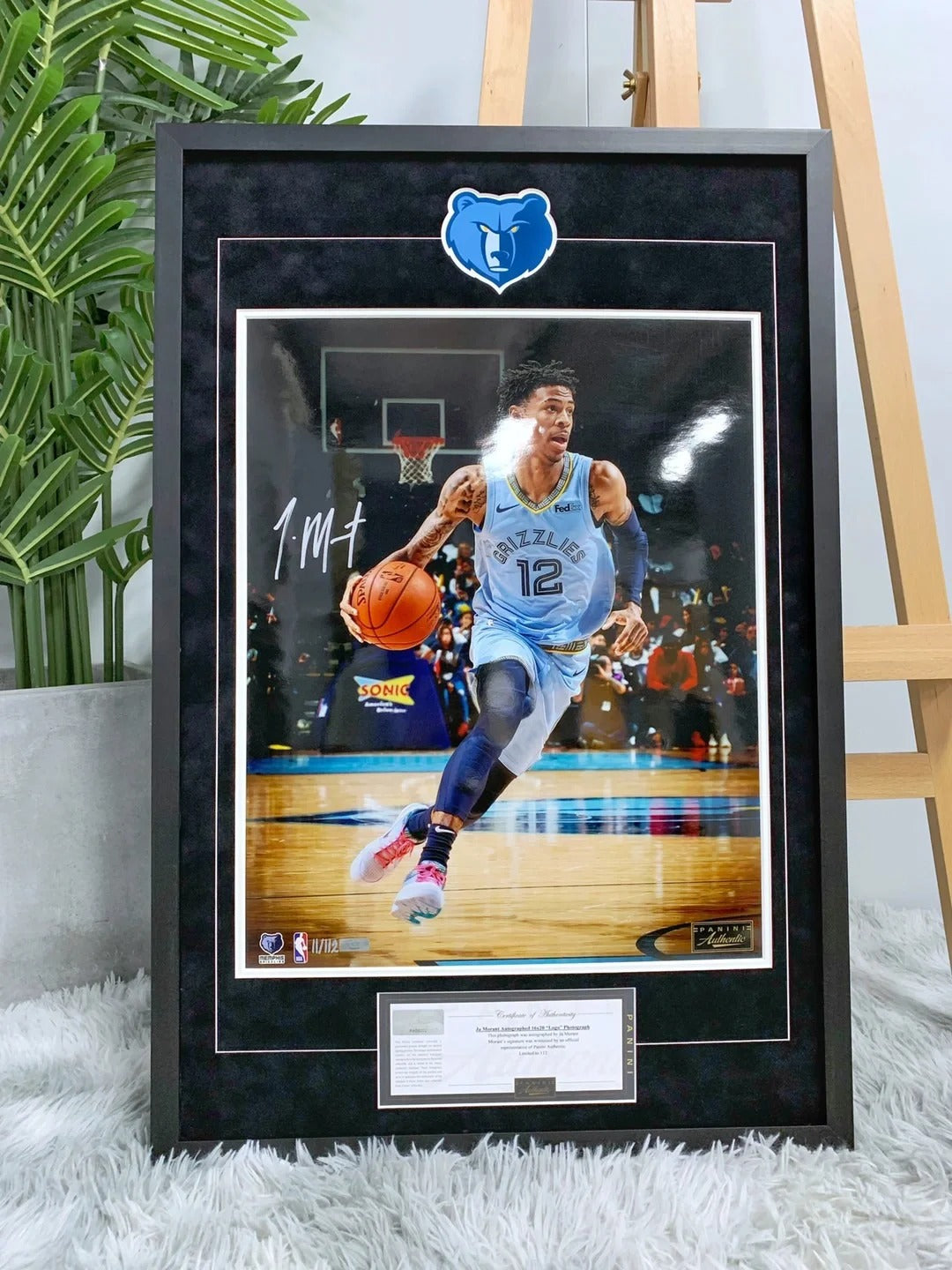 Memphis Grizzlies Ja Morant Poster with Personalized Custom Design Framed00005