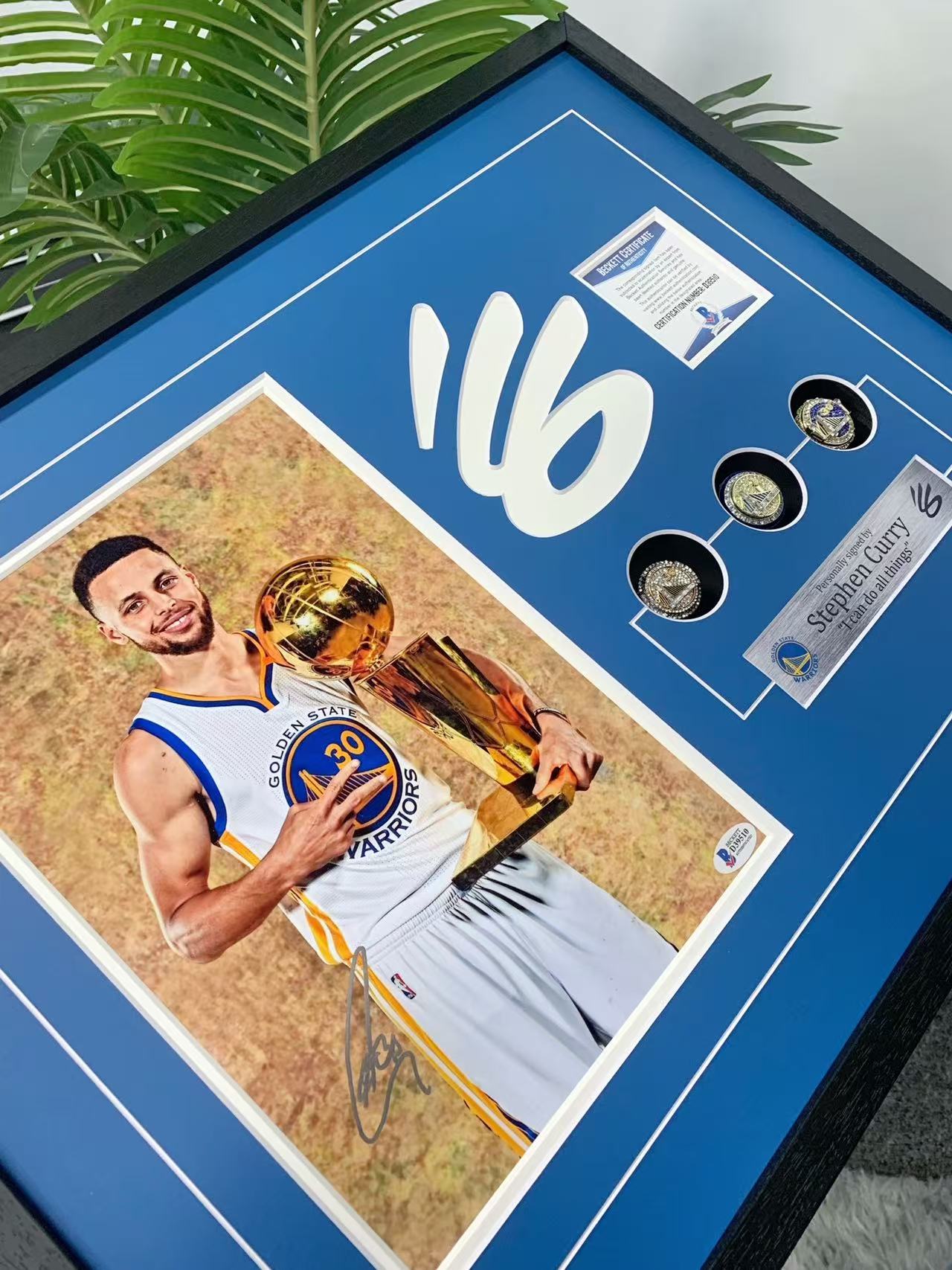 Stephen Curry Poster with Personalized Custom Design Framed 000045