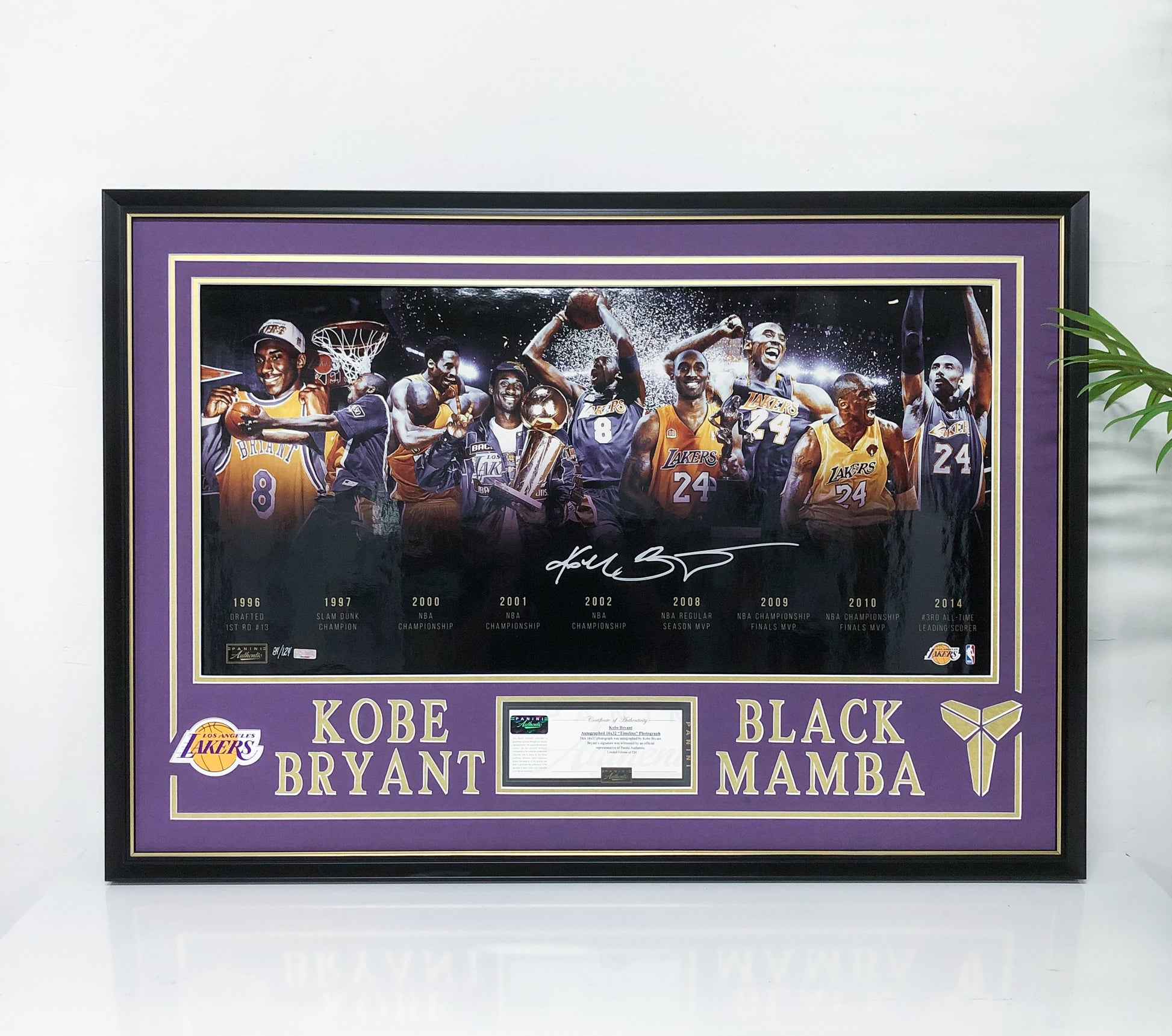 Kobe Bryant Poster with Personalized Custom Design Framed 000084