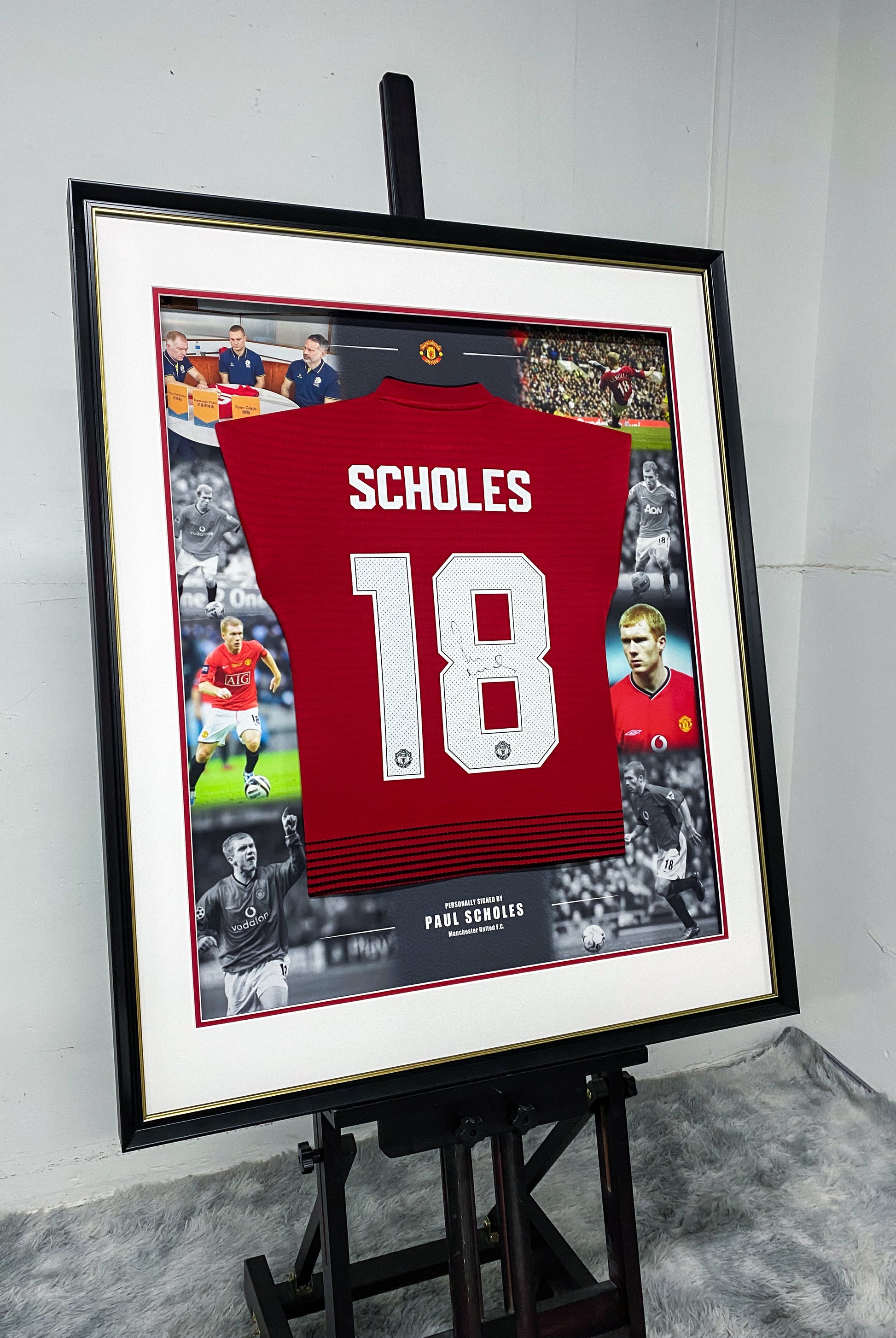 Paul Scholes Manchester United F.C. Jersey Framing  00097