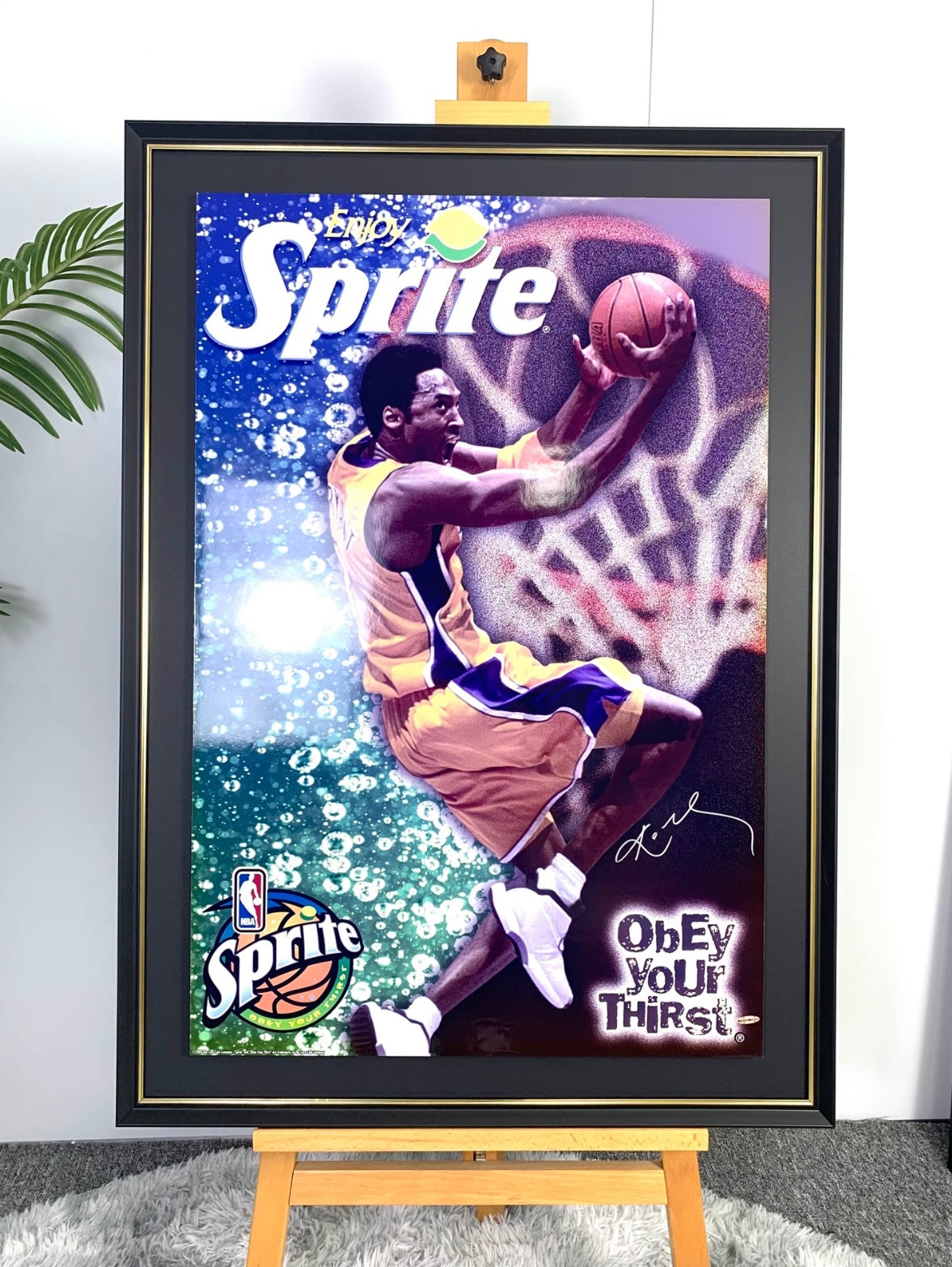 Kobe Bryant Poster with Personalized Custom Design Framed 000059