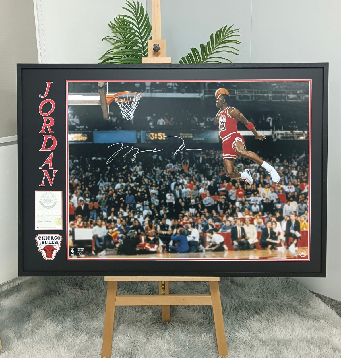 Michael Jordan Poster with Personalized Custom Design Framed 000075