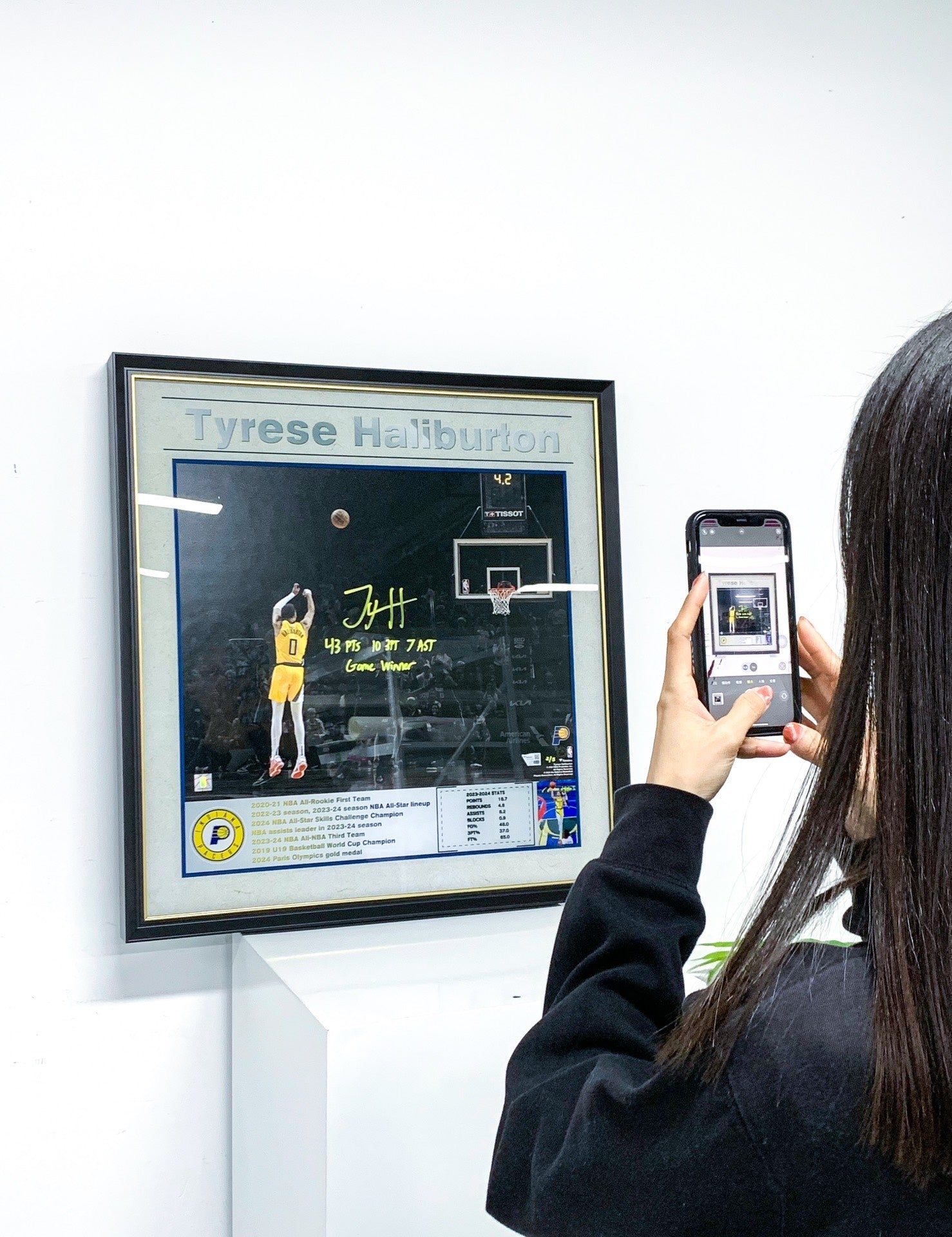 Tyrese Haliburton  Poster with Personalized Custom Design Framed 000082