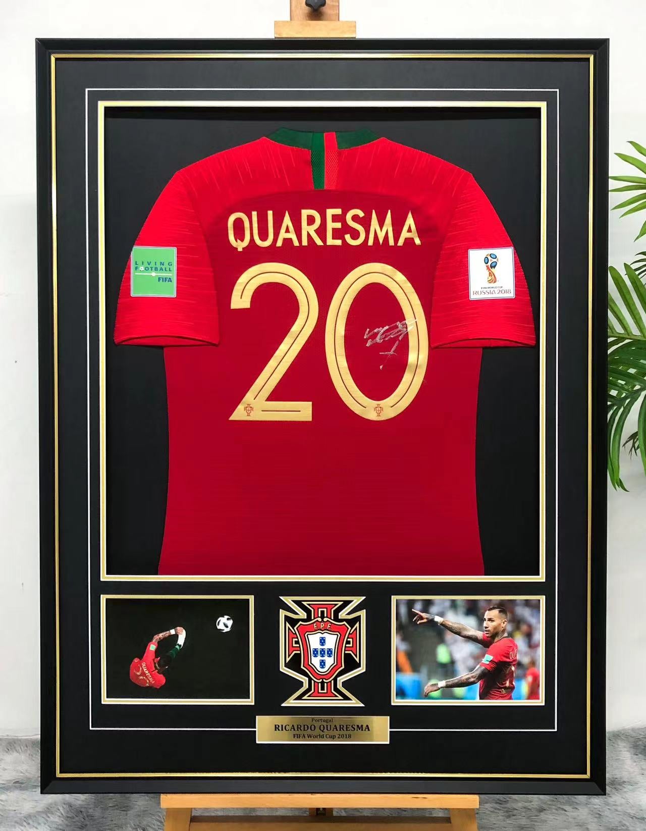 Portugal Ricardo Quaresma Autographed Jersey with Personalized Custom Design Framed 000020