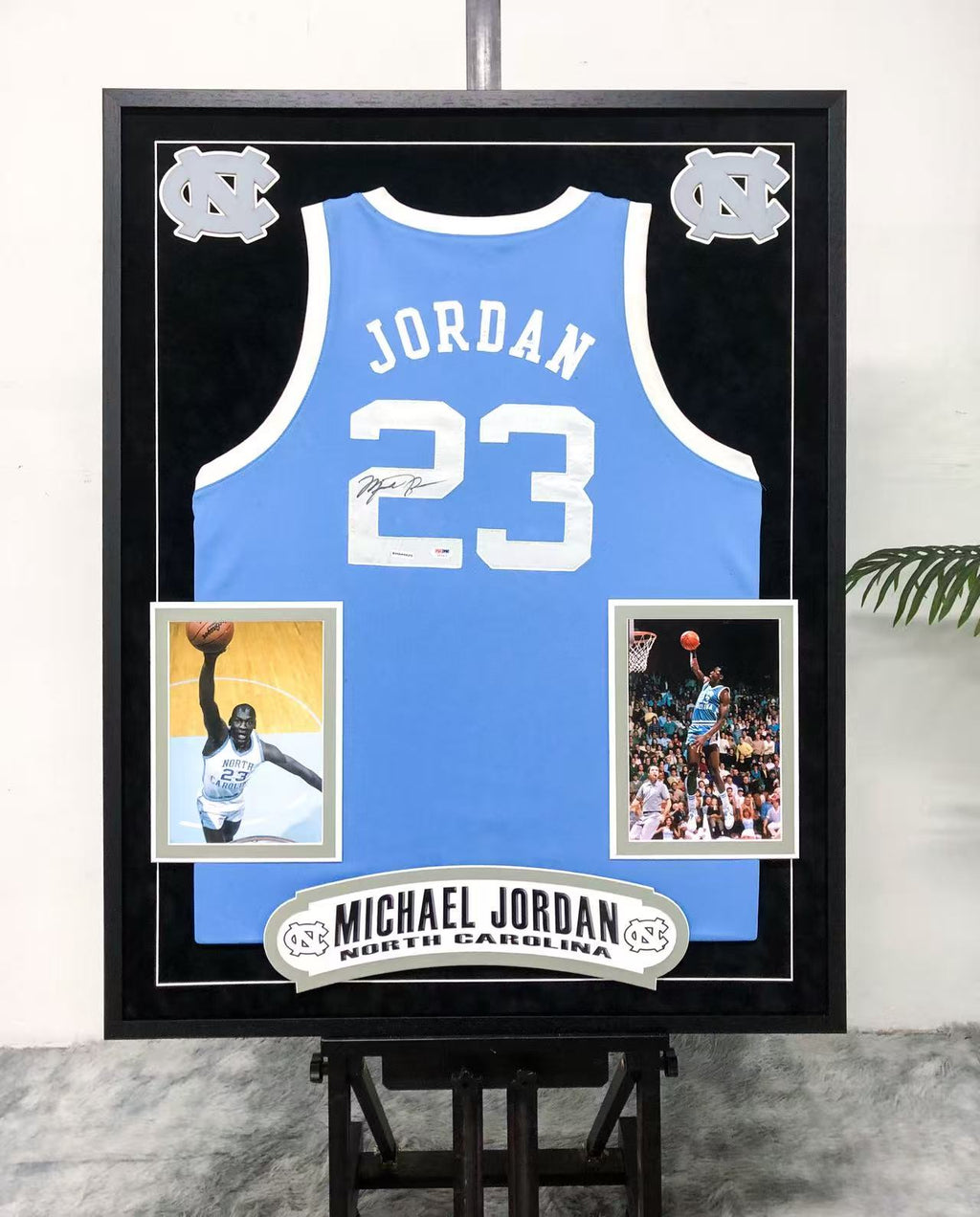 Michael Jordan North Carolina Tar Heels Jersey Framing  00090