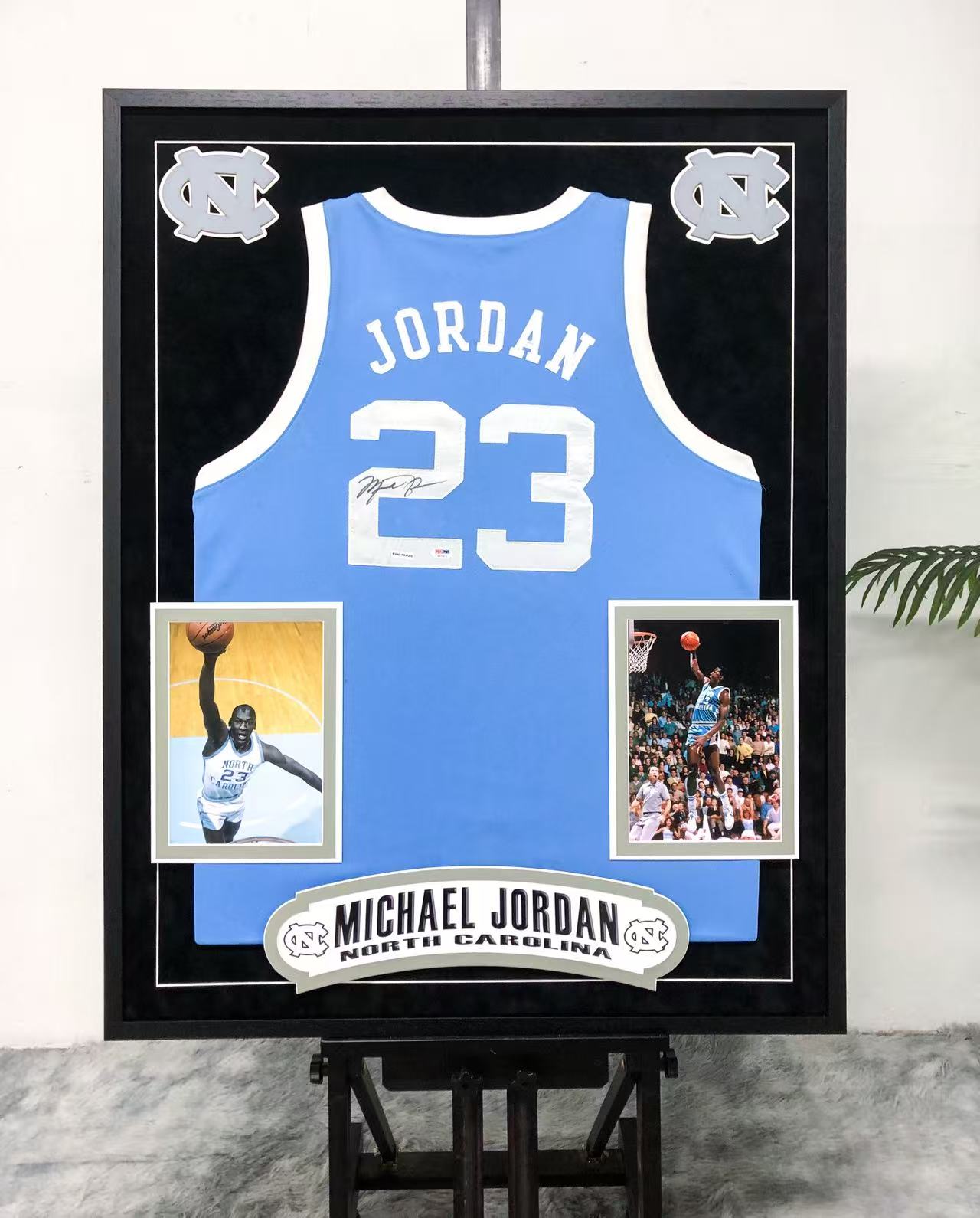 Michael Jordan North Carolina Tar Heels Jersey Framing  00090