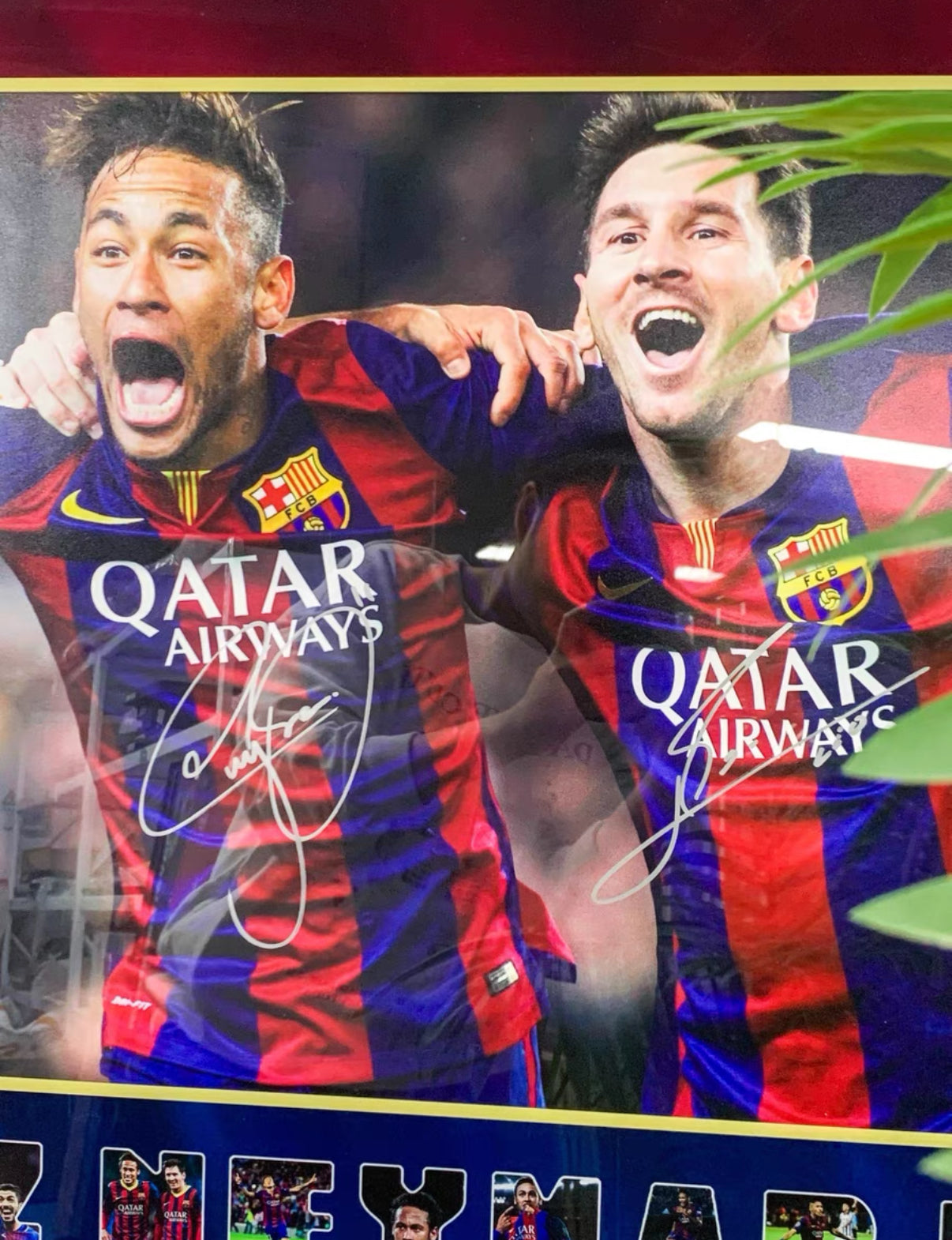 FC Barcelona Lionel Messi Poster with Personalized Custom Design Framed 000017