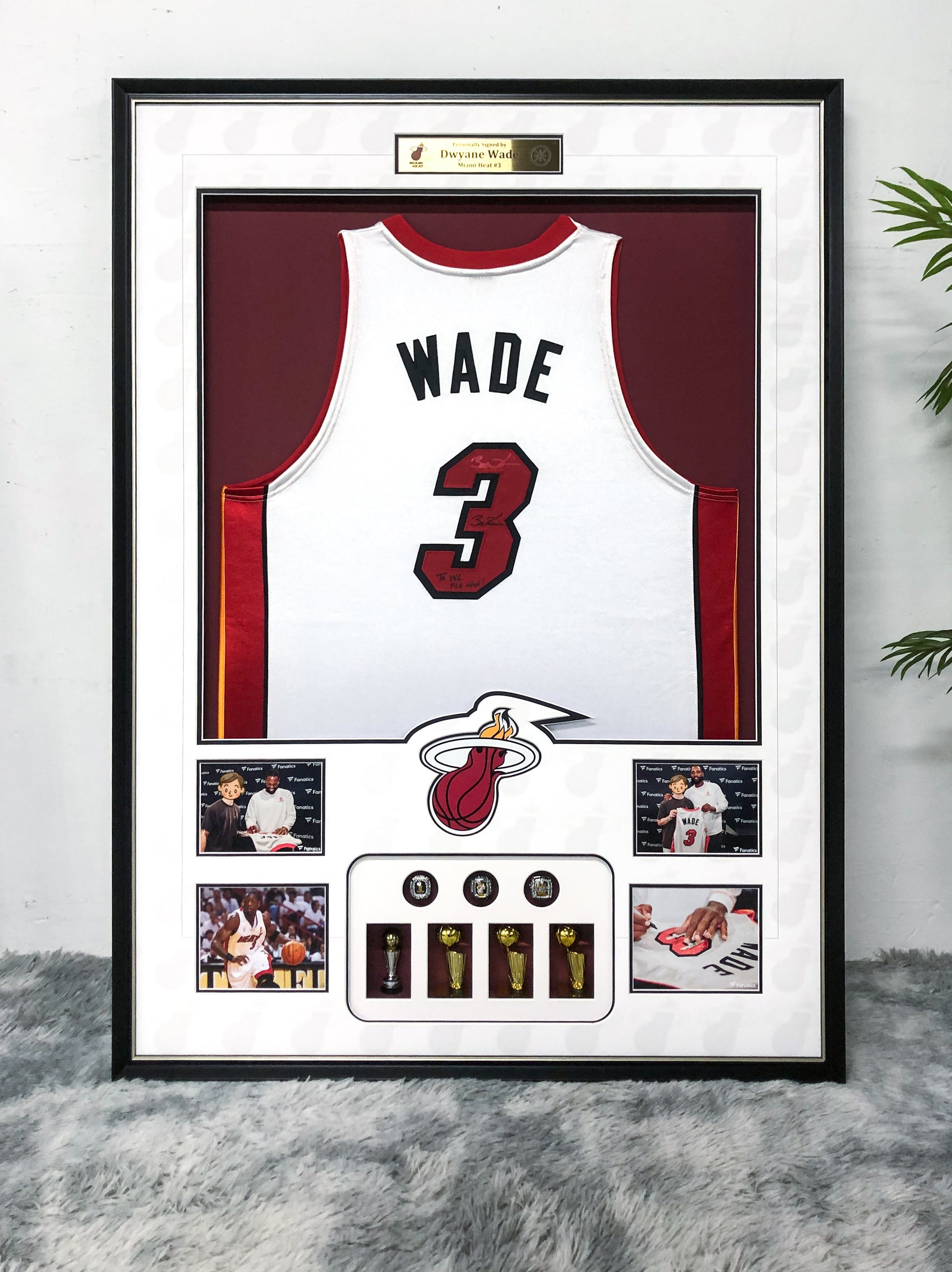 Dwyane Wade Miami Heat Jersey Framing  00013