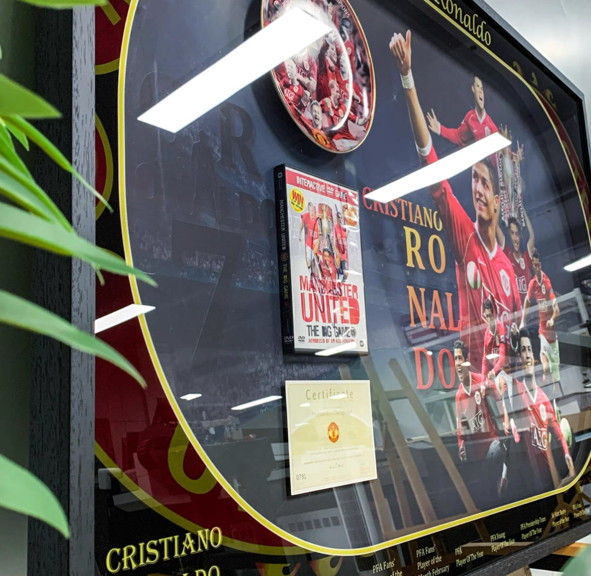 Manchester United Cristiano Ronaldo Sentimental Item with Personalized Custom Design Framed 000022