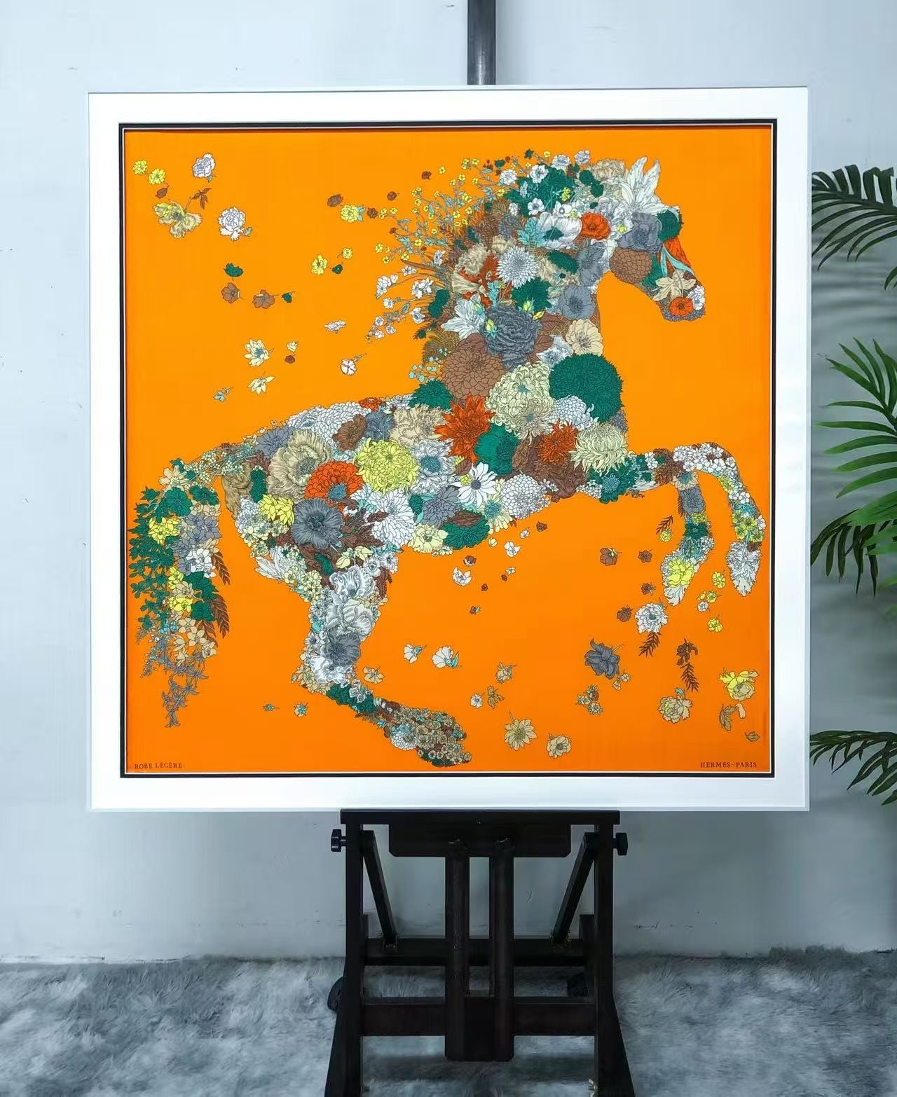 Hermès Scarf Custom Framing 000175