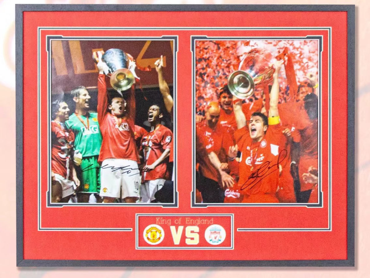 Manchester United Poster with Personalized Custom Design Framed 000027