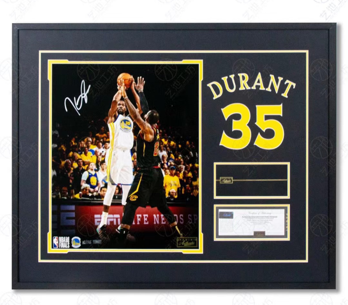 Golden State Warriors Kevin Durant Poster with Personalized Custom Design Framed00009