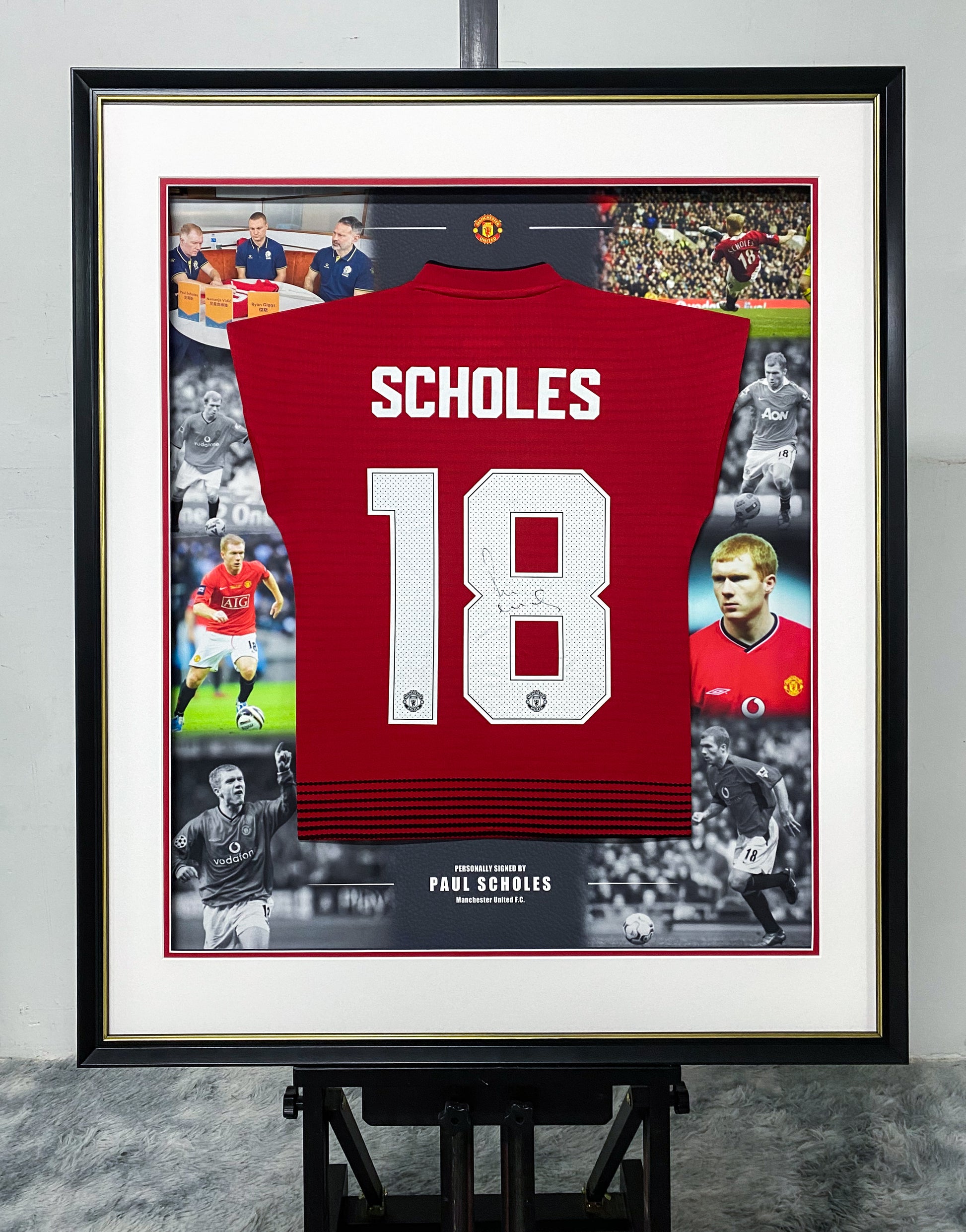 Paul Scholes Manchester United F.C. Jersey Framing  00097