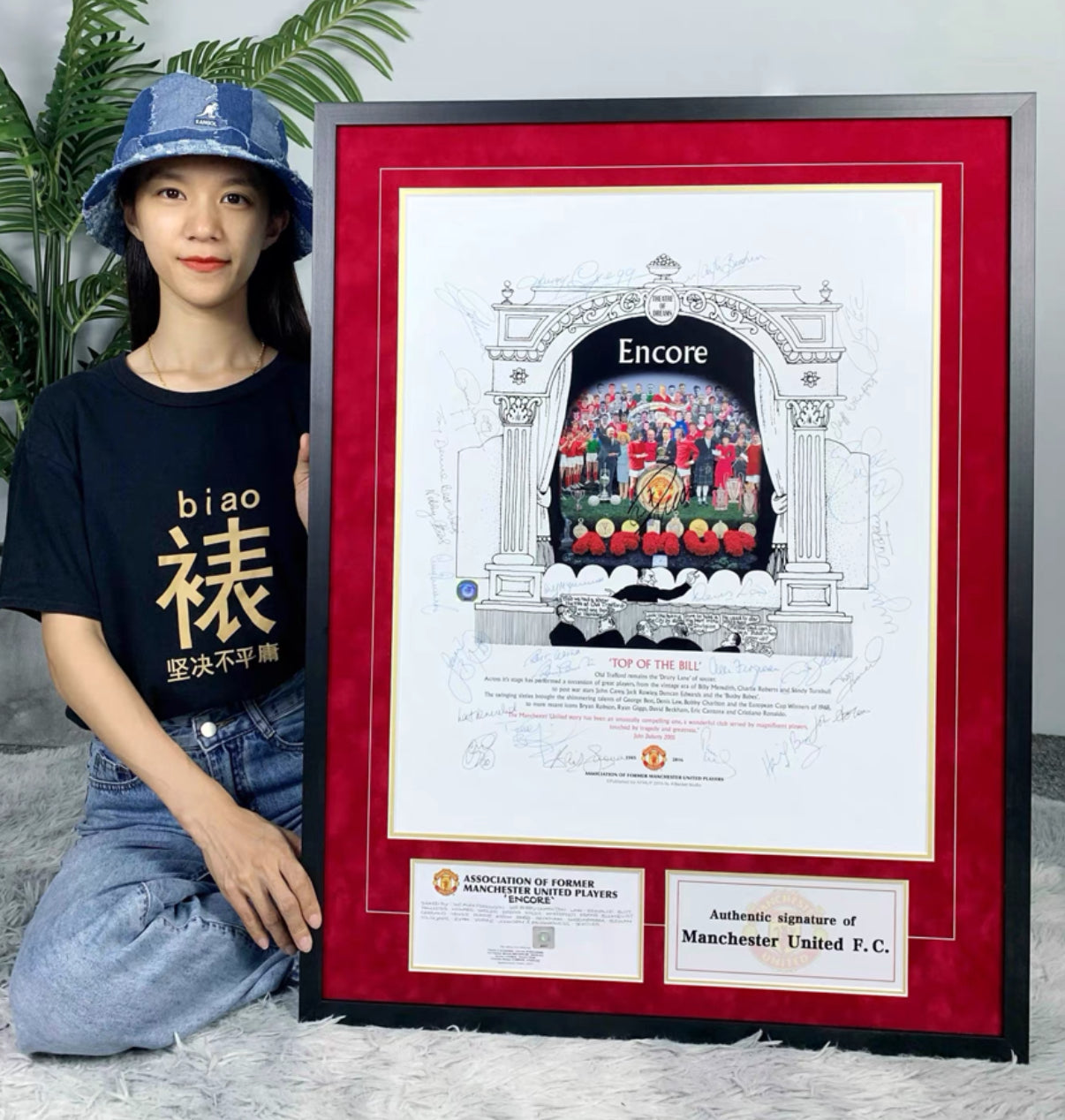 Manchester United Poster with Personalized Custom Design Framed 00009