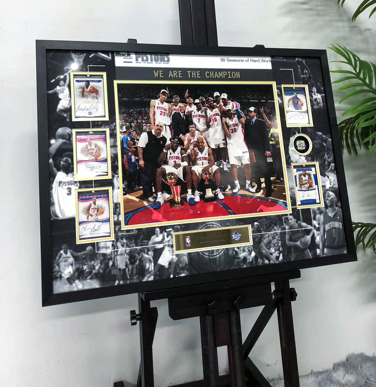 Detroit Pistons Trading Card Personalized Custom Framing 000053