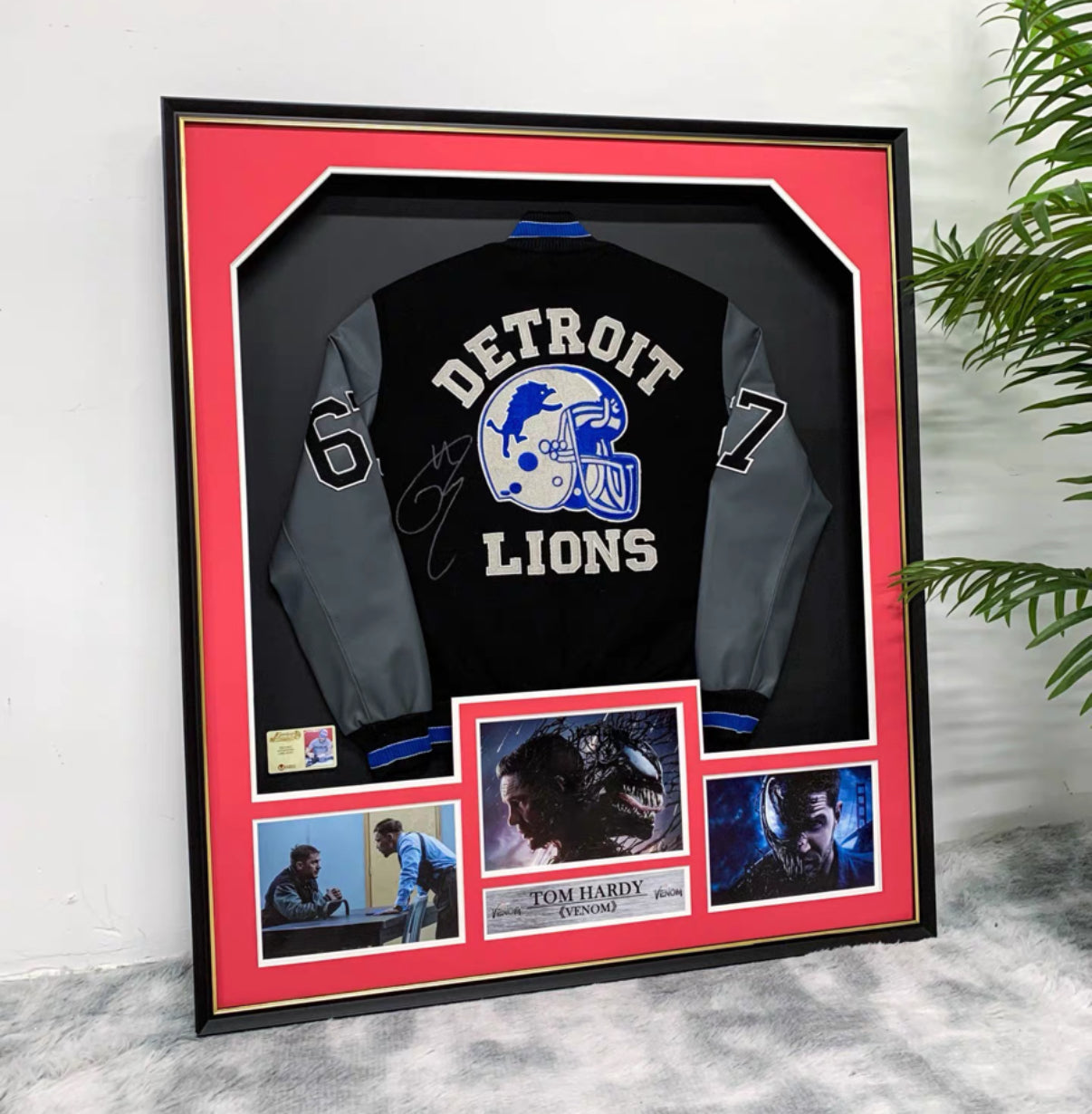 Tom Hardy Game Jersey with Personalized Custom Design Framed 000047
