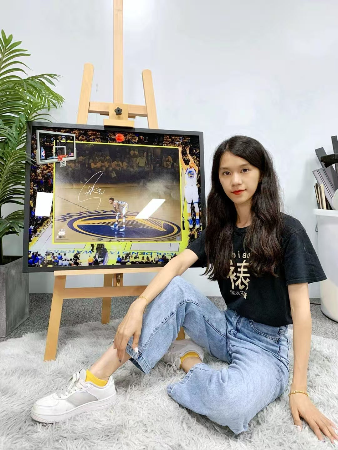 Stephen Curry  Poster with Personalized Custom Design Framed 000044
