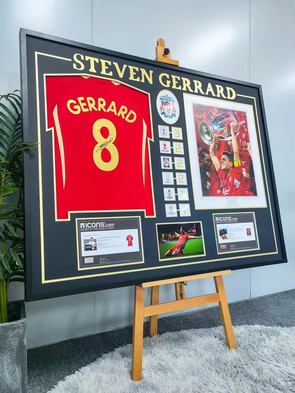 Steven Gerrard Liverpool Football Club Jersey Framing  00054