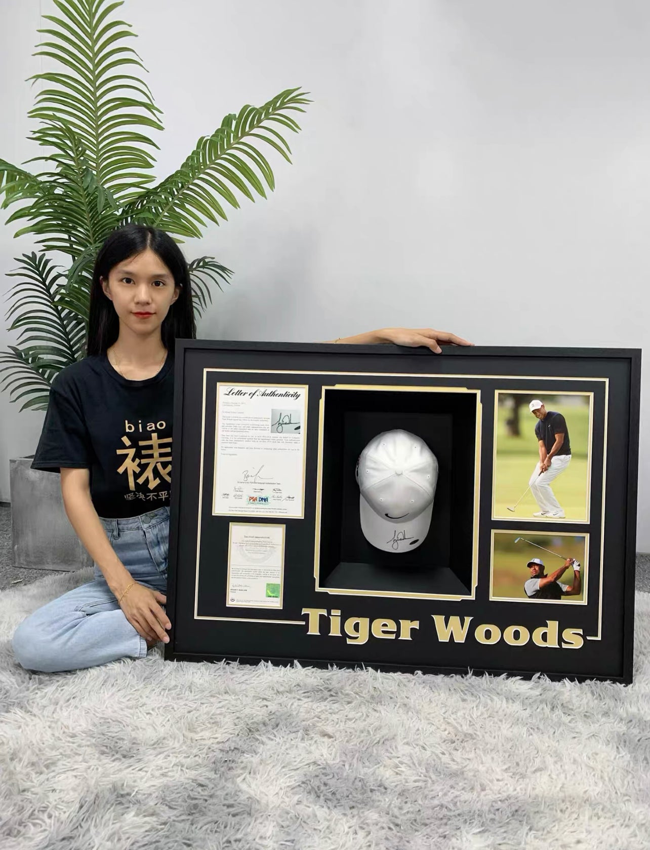 TigerWoods Sentimental Item with Personalized Custom Design Framed 000036