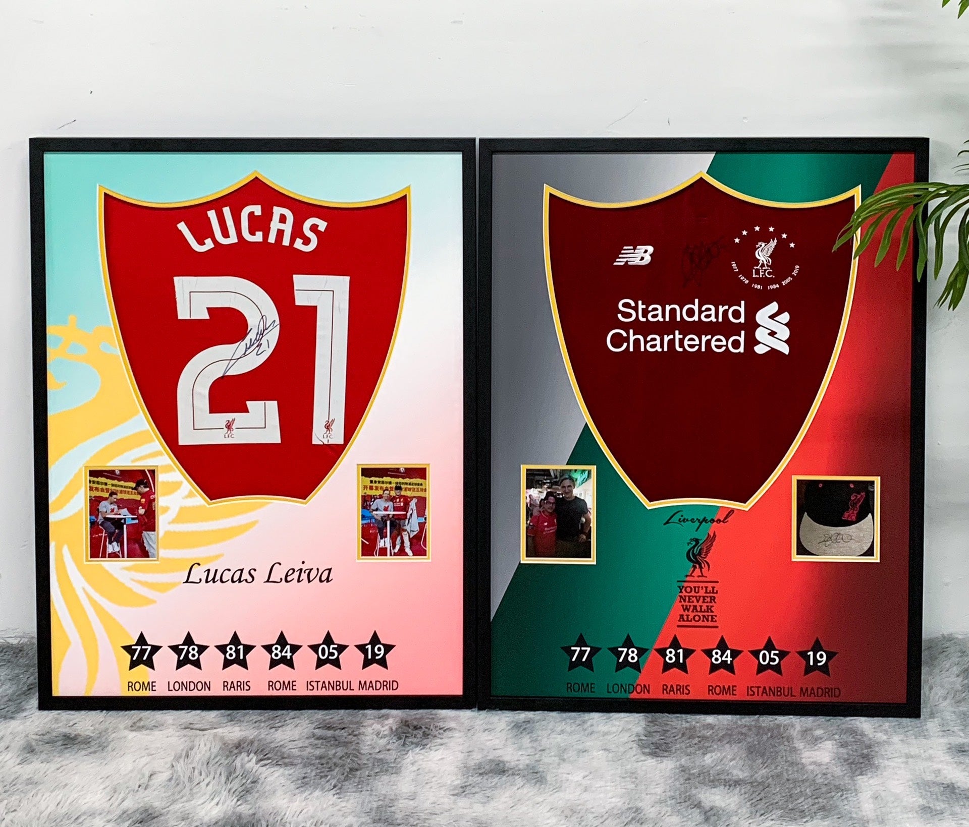 Liverpool FC Football Club Autographed Jersey with Standard Design Framed 000038