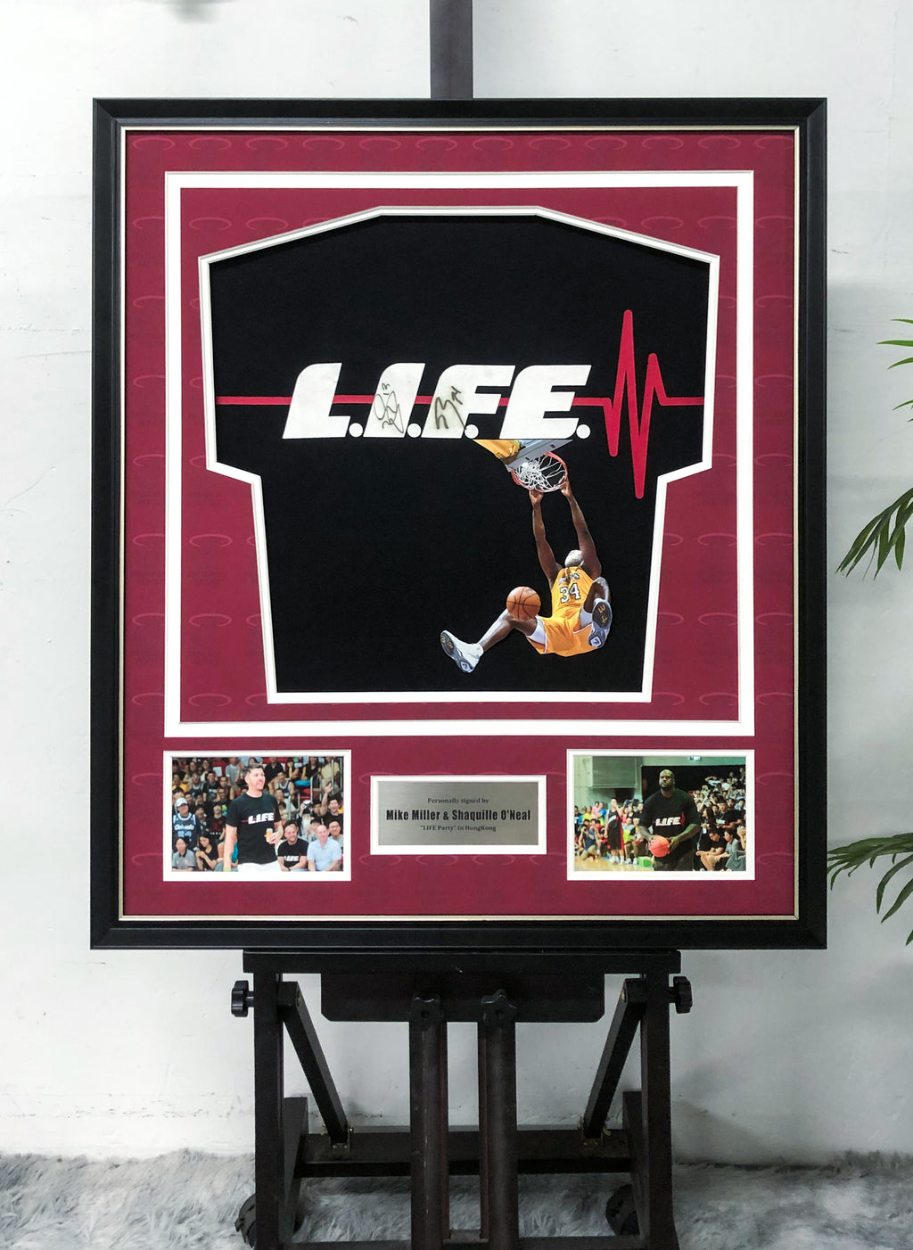Shaquille O'Neal Custom Basketball Jersey Framing 00017