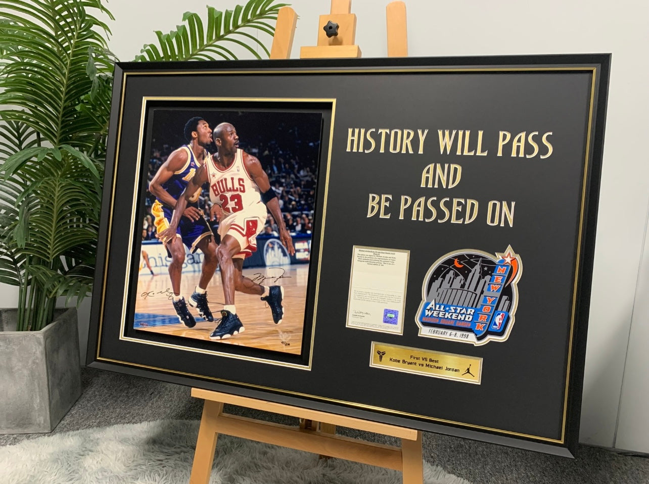 Michael Jordan Kobe Bryant  Poster with Personalized Custom Design Framed 000065