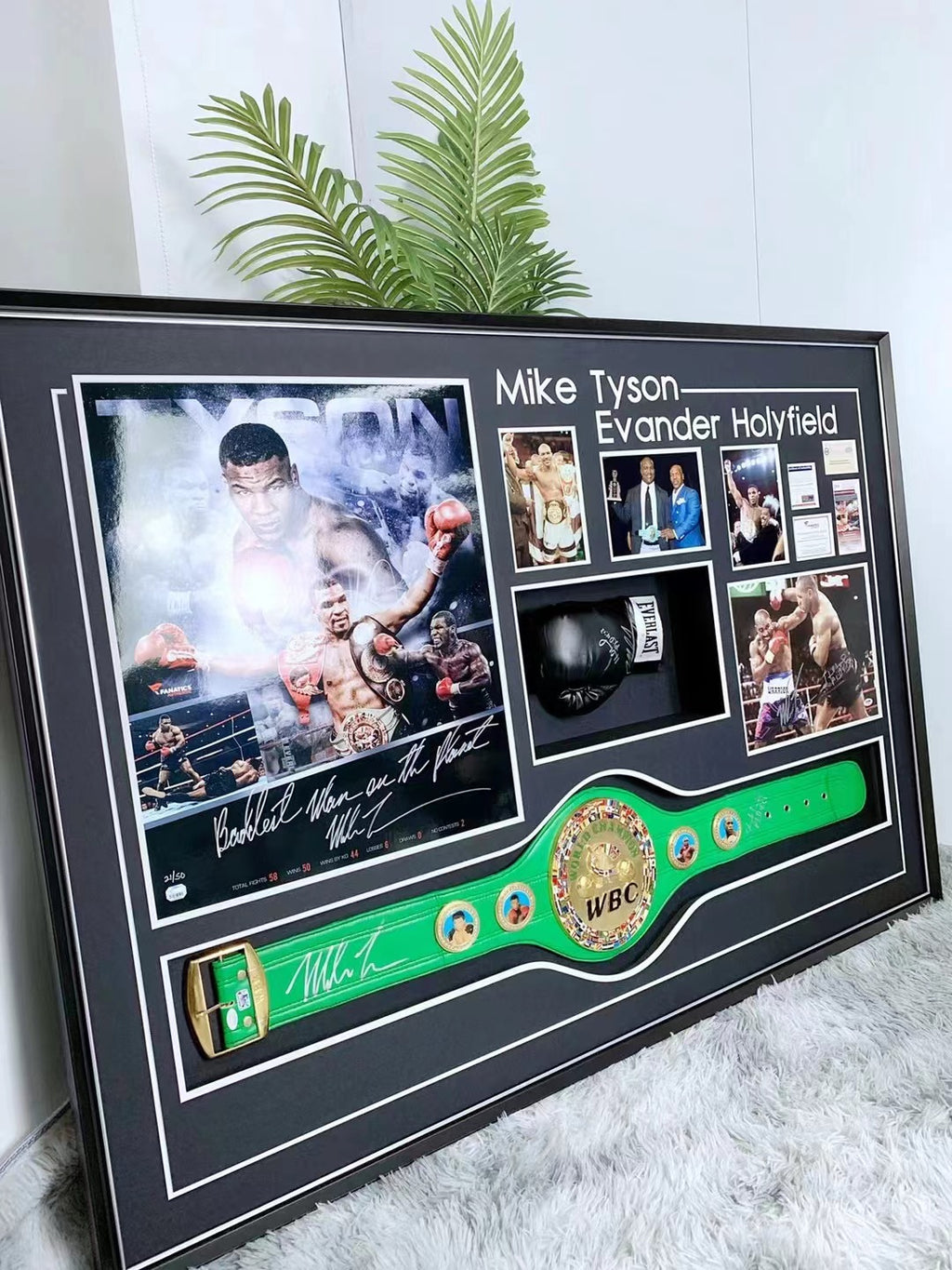 Tyson's Golden Belt Personalized Custom Design Framed 000217