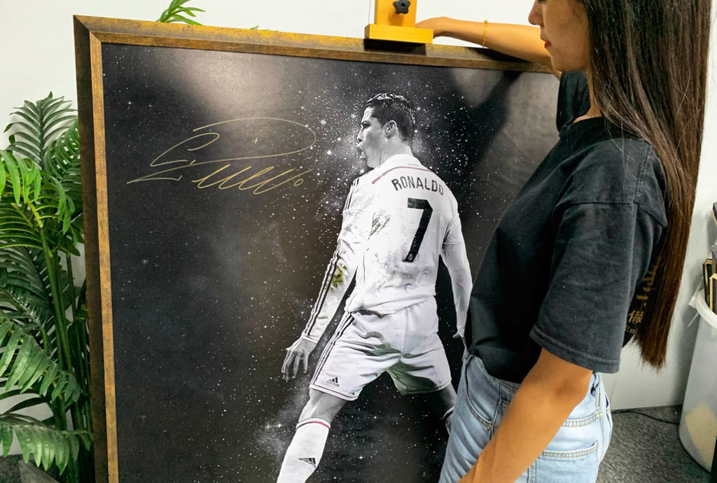 Real Madrid CF Cristiano Ronaldo Poster with Personalized Custom Design Framed 00002